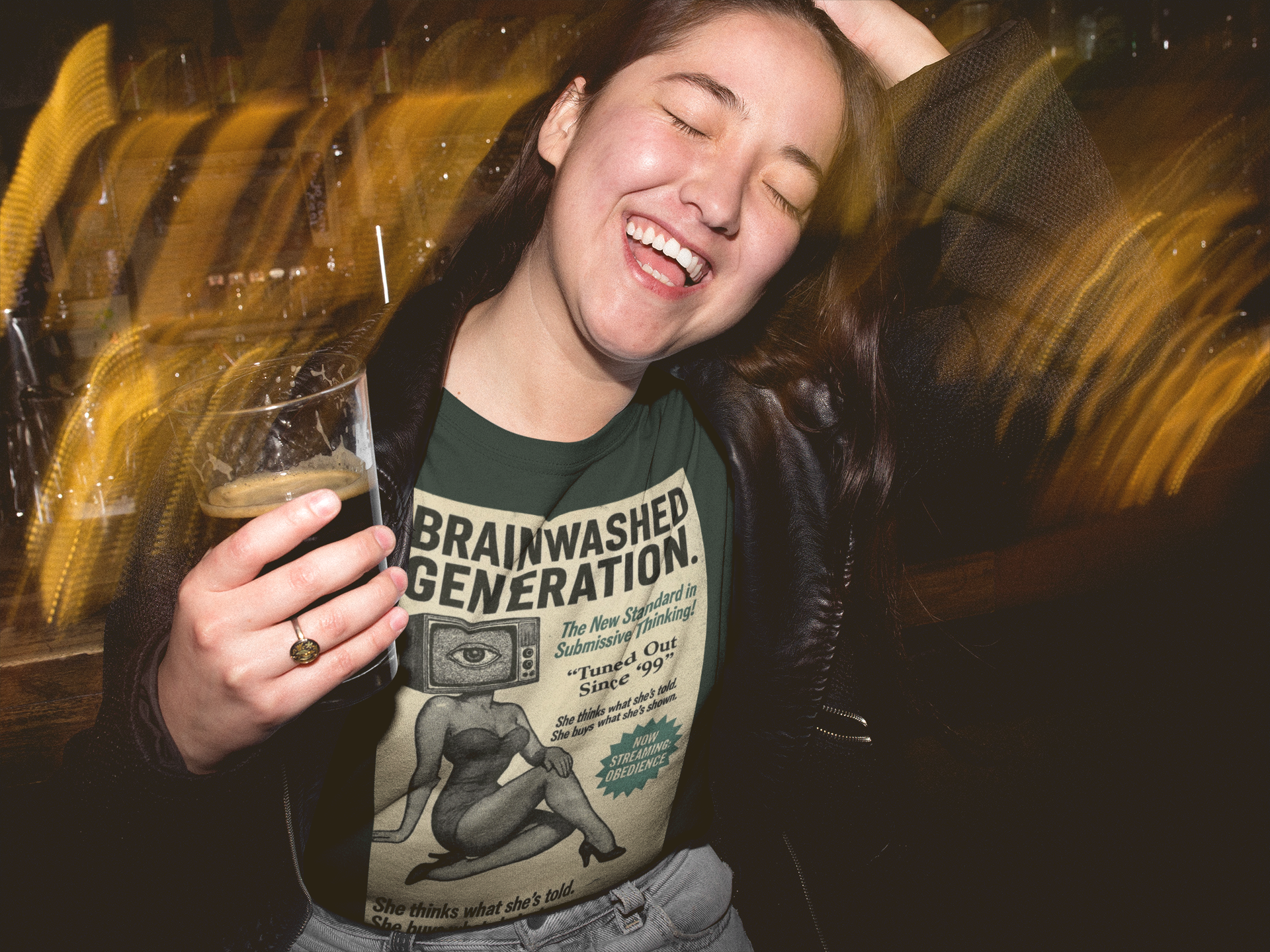Brainwashed Generation T-Shirt - 100% Cotton - Retro Satire Graphic Tee