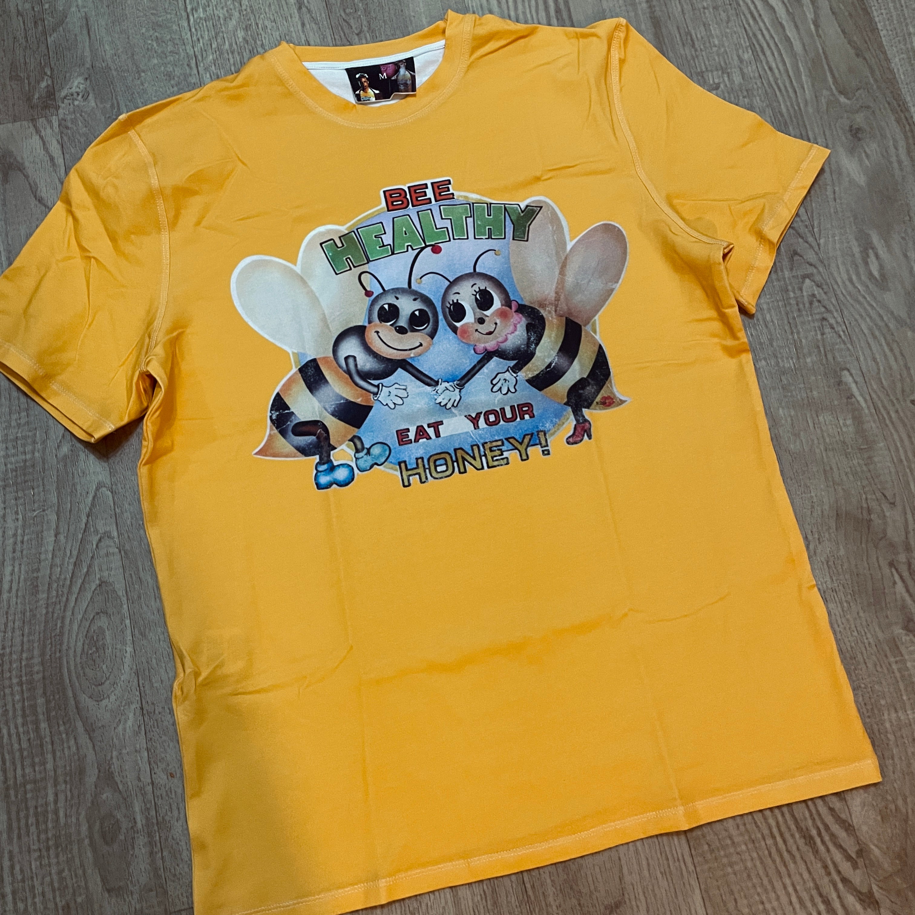 Bee Healthy Fight Club T-Shirt – Brad Pitt Movie Replica | Yellow Graphic Tee