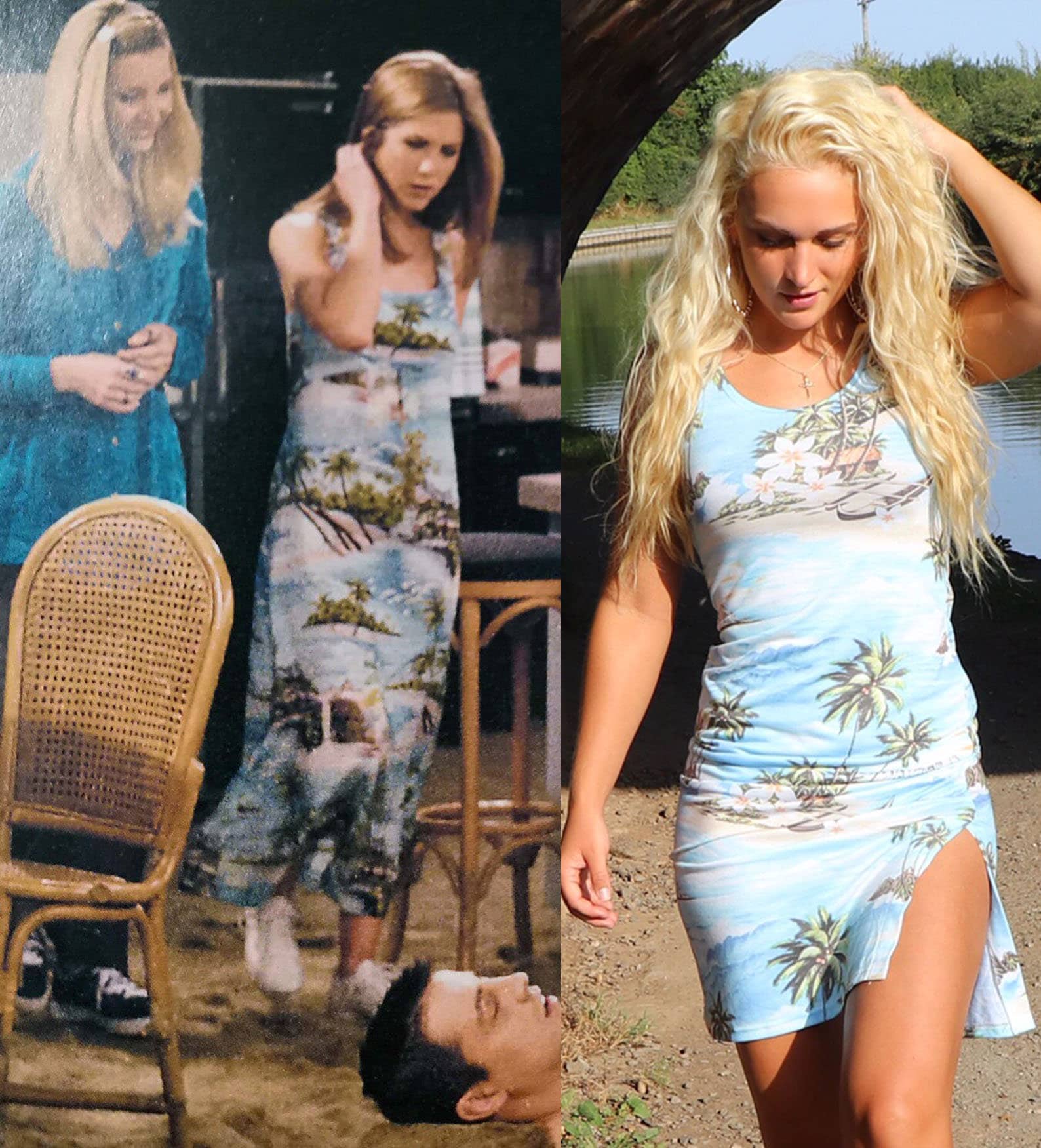 The One With the Hawaii Island Print Dress - Rachel Green Inspired