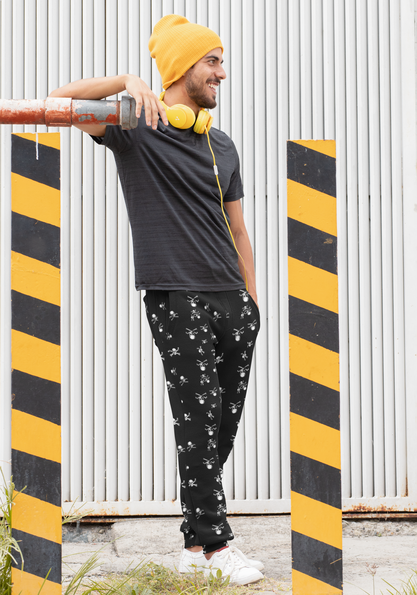 Skull Print Joggers – Inspired by Ryan Gosling in The Place Beyond the Pines