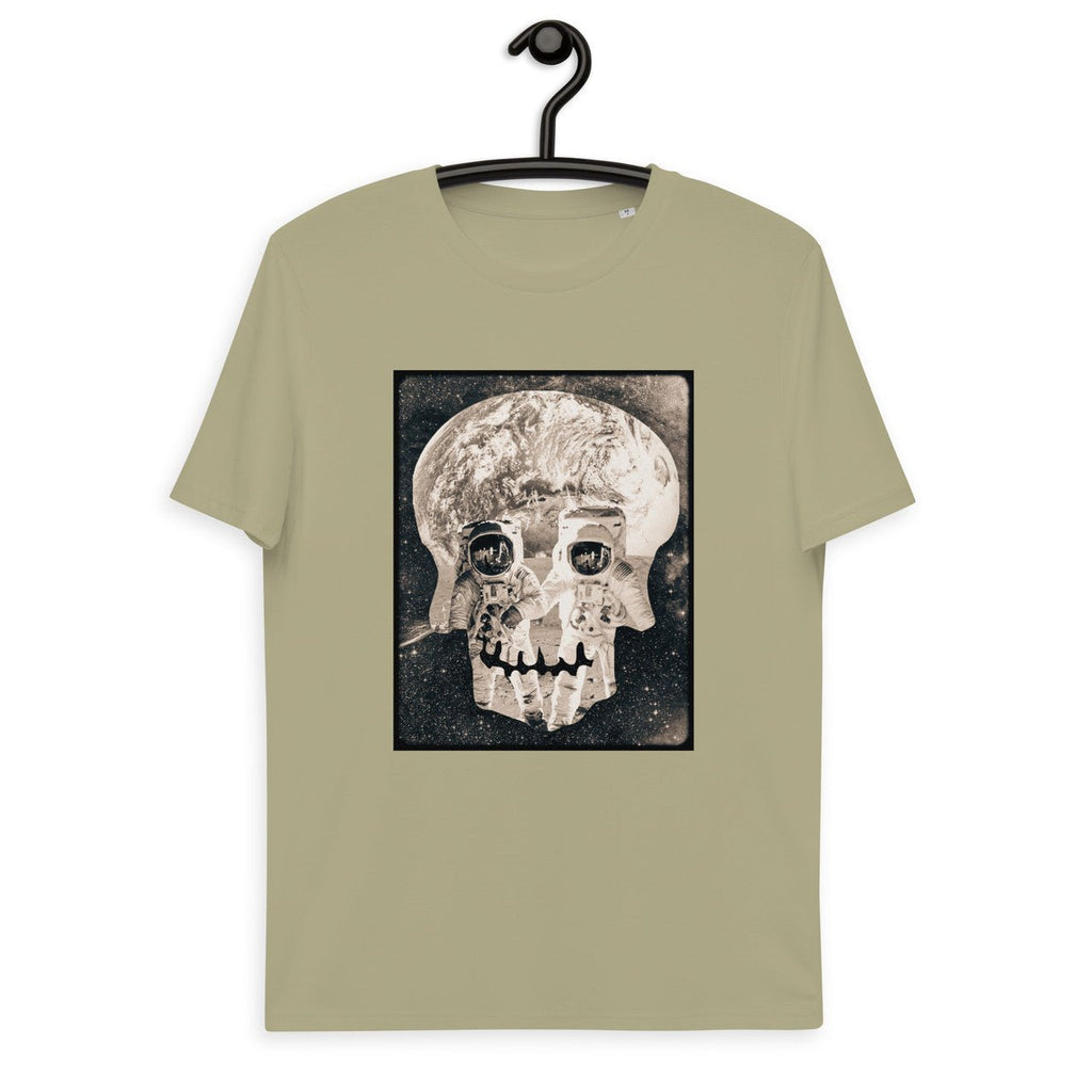 Astronaut Skull KiSS Unisex organic cotton t-shirt - Space Skulls Earth Moon