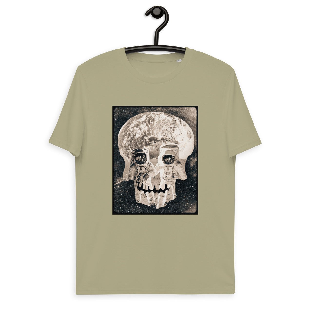 Astronaut Skull KiSS Unisex organic cotton t-shirt - Space Skulls Earth Moon
