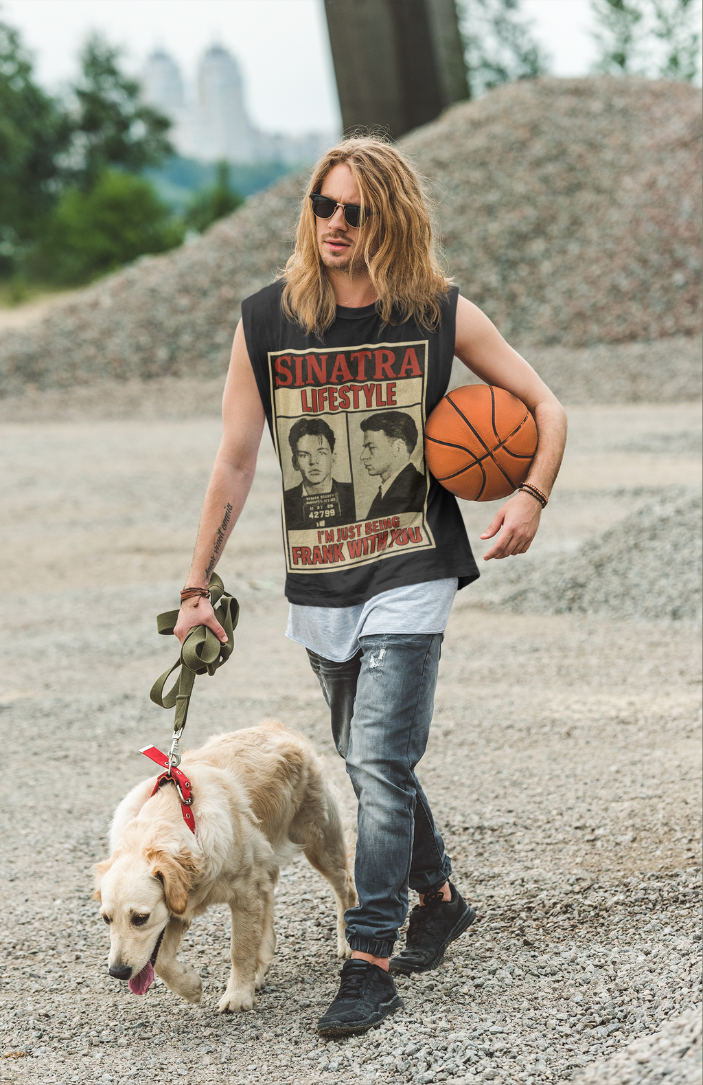 Sinatra Lifestyle Heavy Faded Tank Top - I'm Just Being Frank With You
