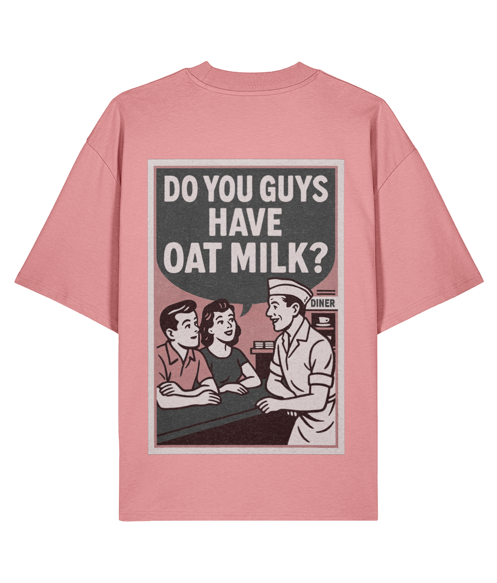 Oat Milk Diner Unisex Oversized High Neck T-Shirt