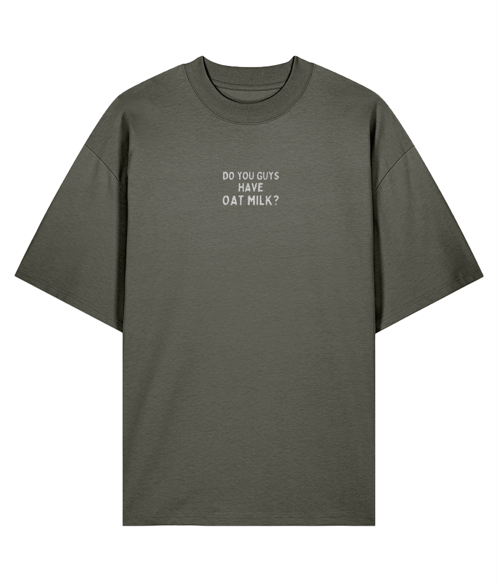 Oat Milk Diner Unisex Oversized High Neck T-Shirt