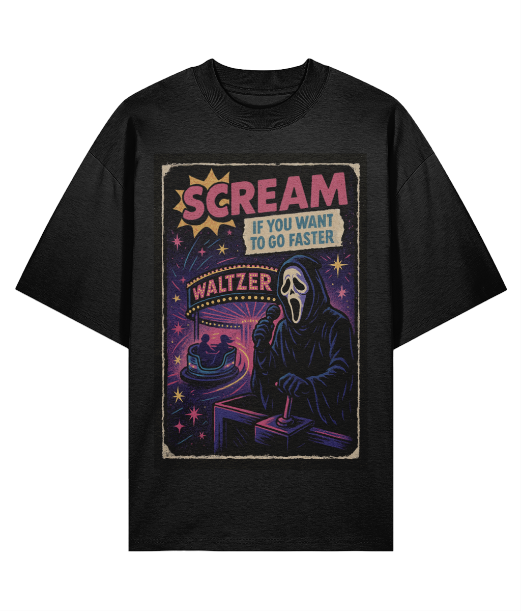 Scream Waltzer Unisex Oversized High Neck T-Shirt