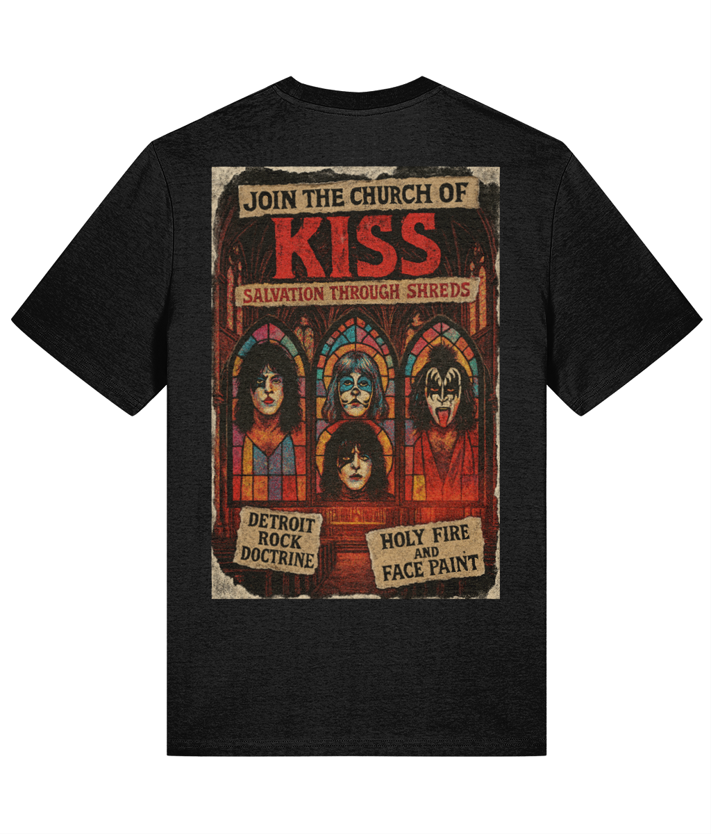Church of KISS Unisex organic cotton t-shirt - Holy Fire and Face Paint