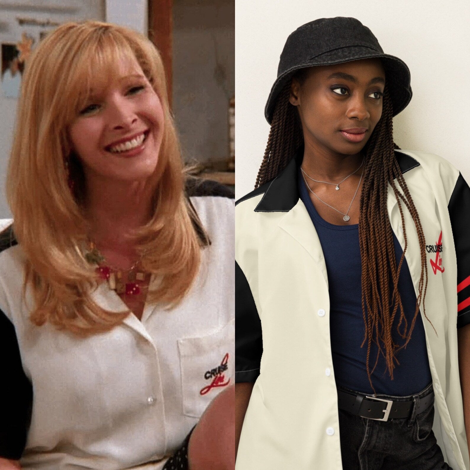 Phoebe Buffay Inspired Cruise Line Bowling Shirt – Friends TV Show Replica