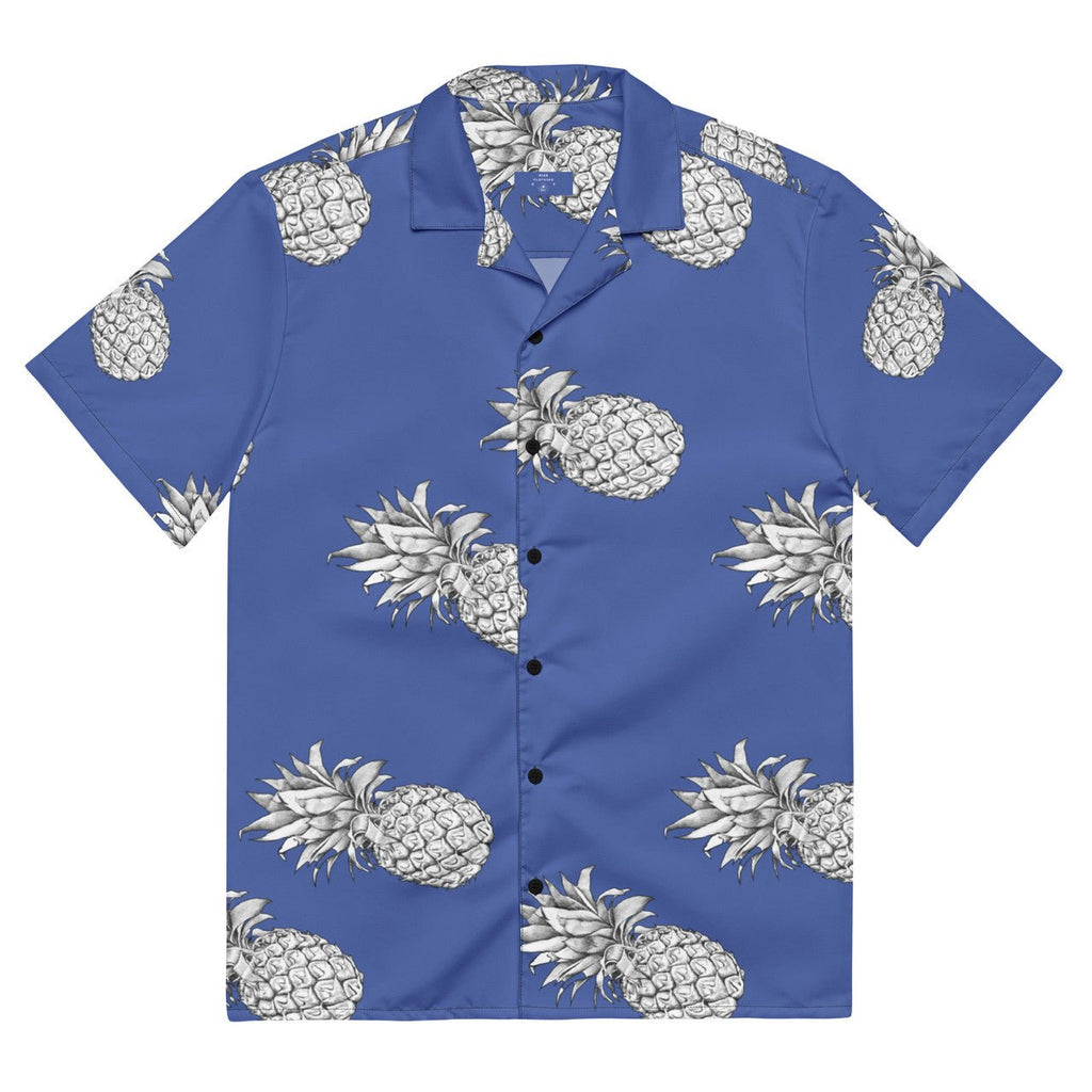 Joey Pineapple KiSS Unisex button shirt - Friends Tribbiani Blue shirt