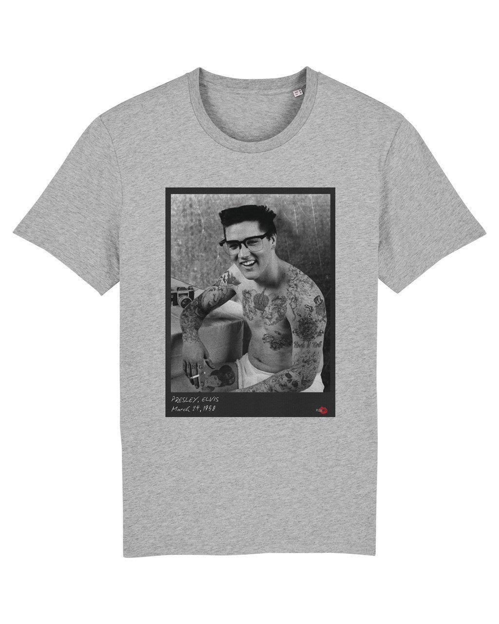 Tattooed Elvis T-Shirt – 100% Cotton Retro Rock'n'Roll Tee