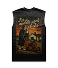 Middle Aged Cliché Heavy Faded Tank Top - Grim Reaper