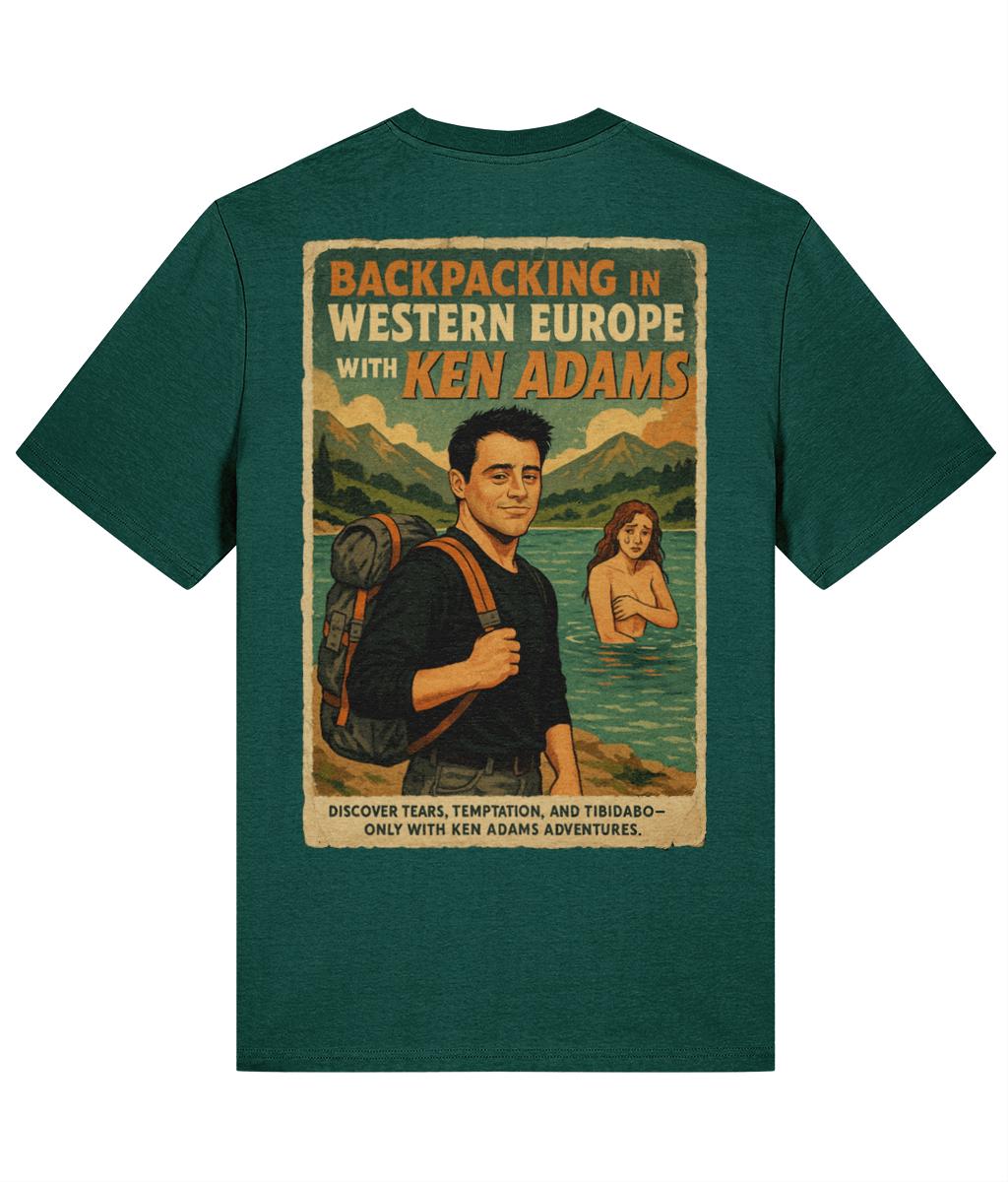 Backpacking In Western Europe Organic Cotton T-Shirt - Alternative Graphic Joey