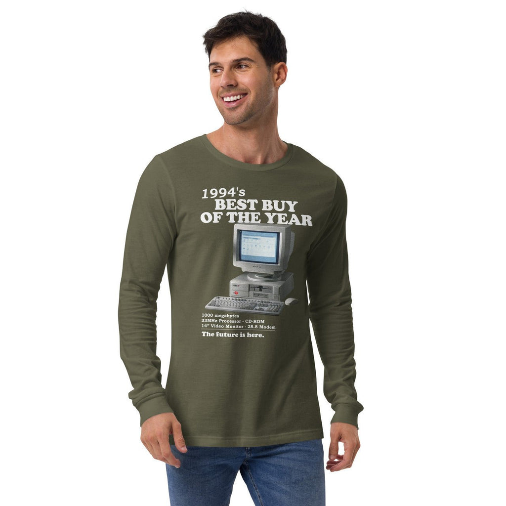 1994's Best Buy Computer KiSS Unisex Long Sleeve Tee - Retro Computer