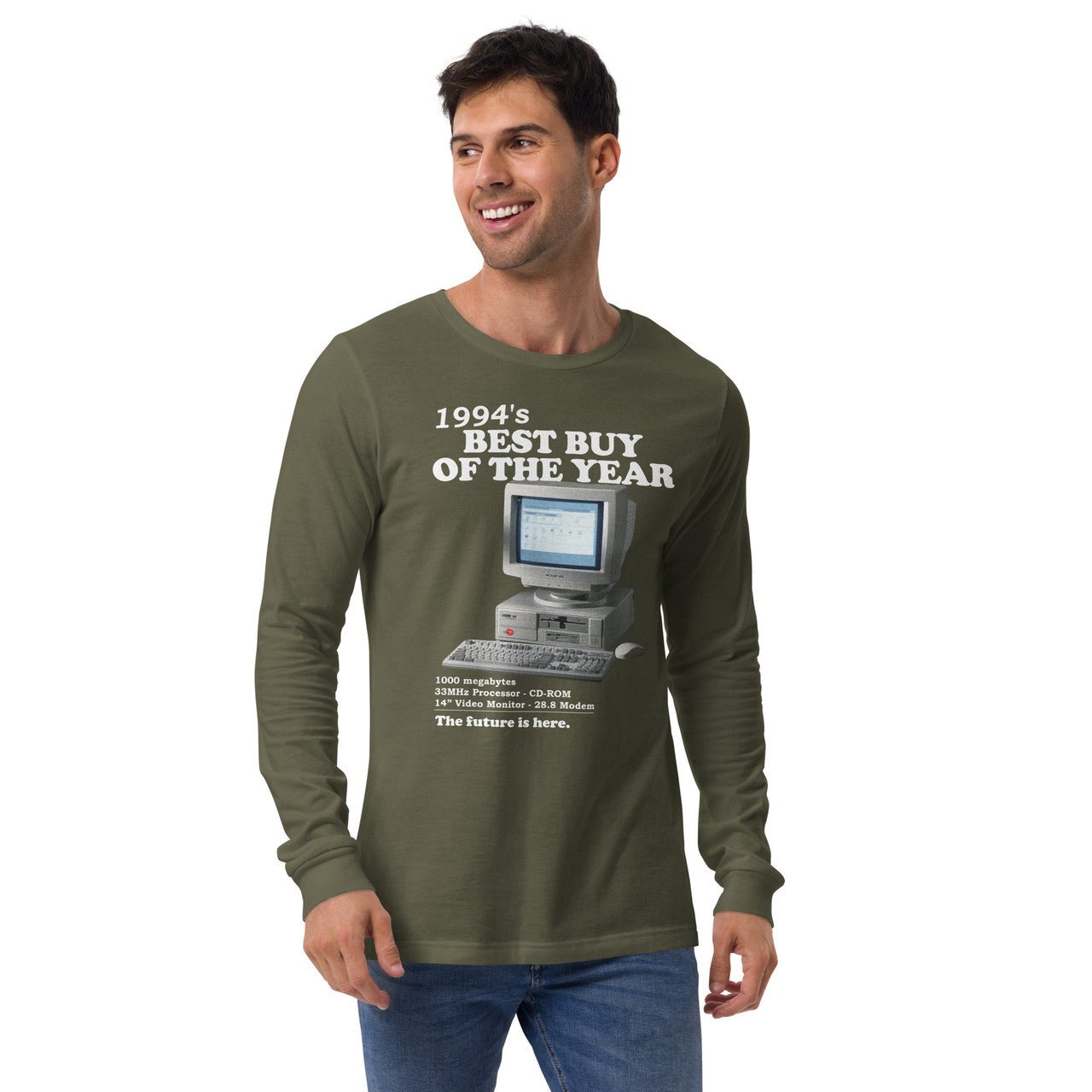 1994's Best Buy Computer KiSS Unisex Long Sleeve Tee - Retro Computer