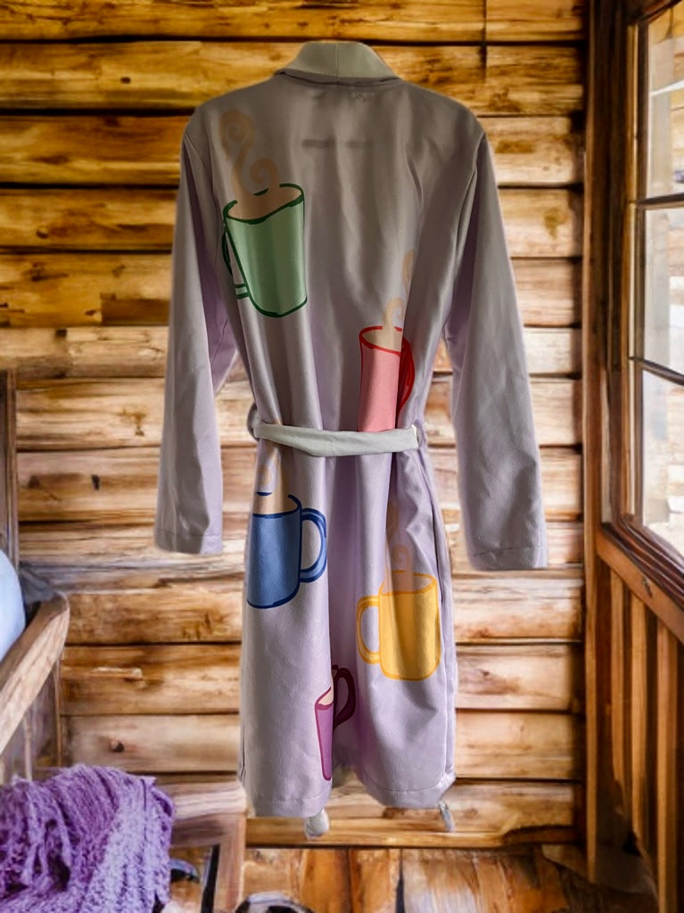 Tyler Durden Inspired Coffee Cups Lilac Dressing Gown