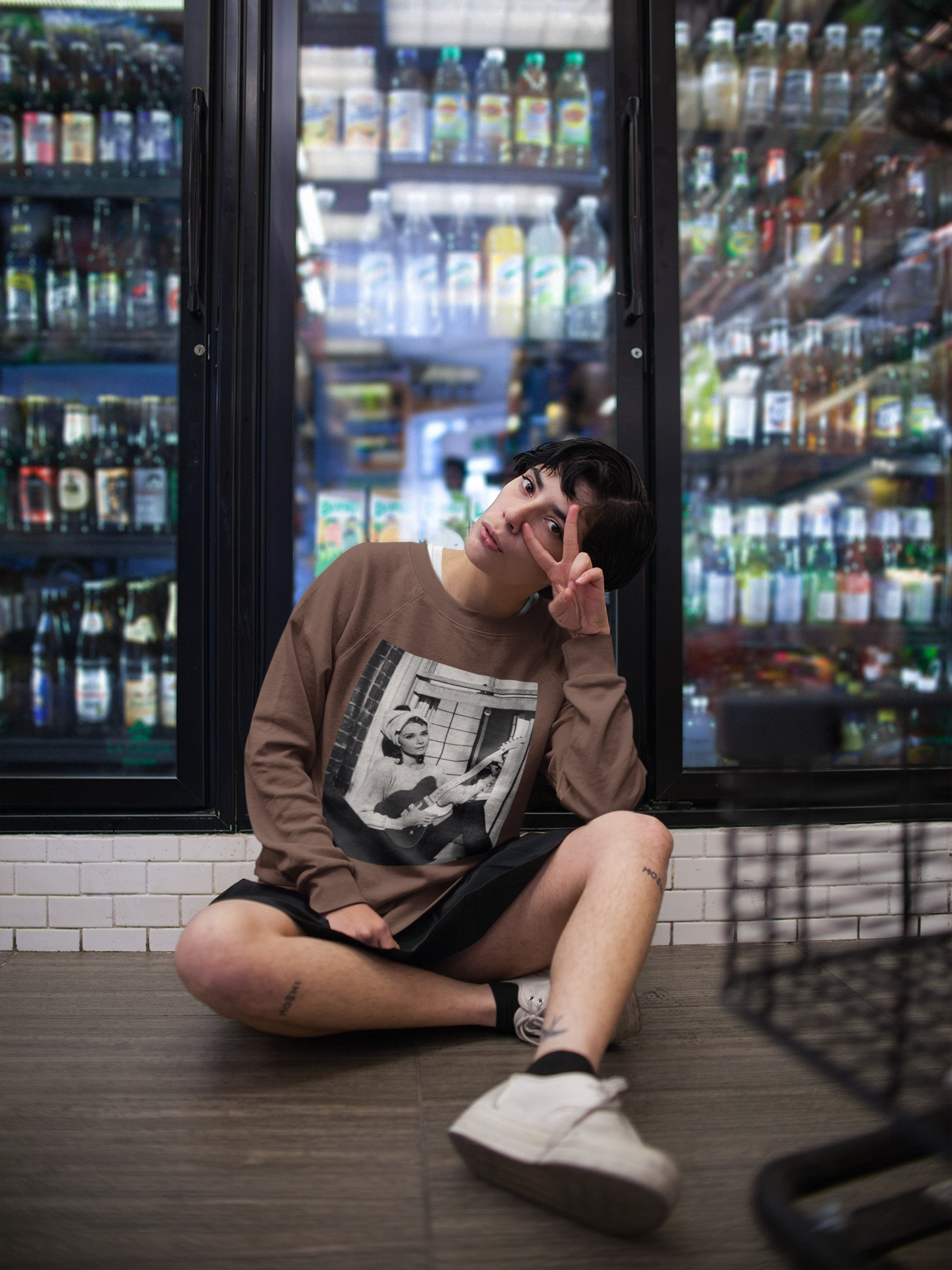 Audrey Hepburn Guitar Sweatshirt – Vintage Iconic Style