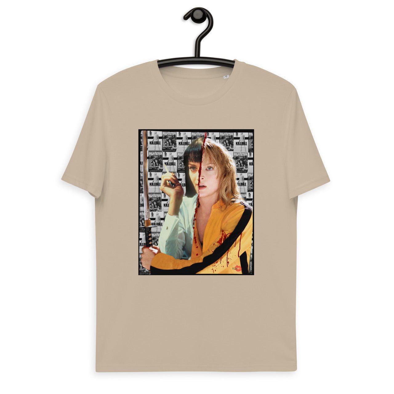 Split Fiction Unisex organic cotton t-shirt - Mia Wallace Uma Thurman