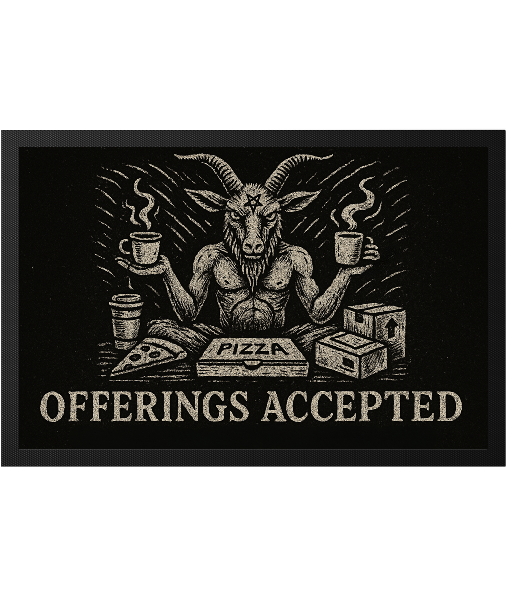 Dark Humour Indoor Doormat | 4 Designs | Gothic Home Decor | 60x40cm Non-Slip