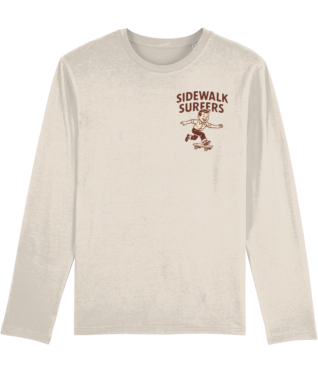 Sidewalk Surfers Skater Unisex Long Sleeve Tee - Lightweight Alt Summer Top