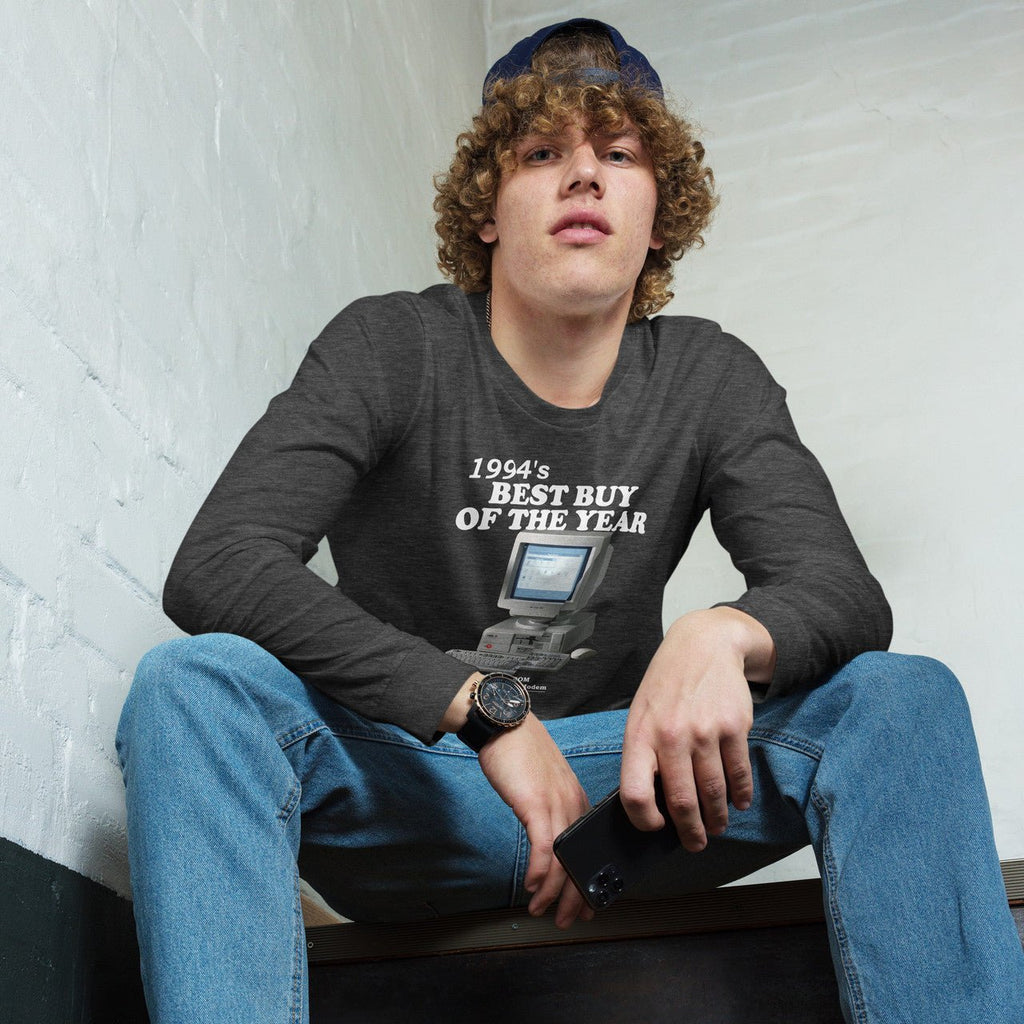 1994's Best Buy Computer KiSS Unisex Long Sleeve Tee - Retro Computer