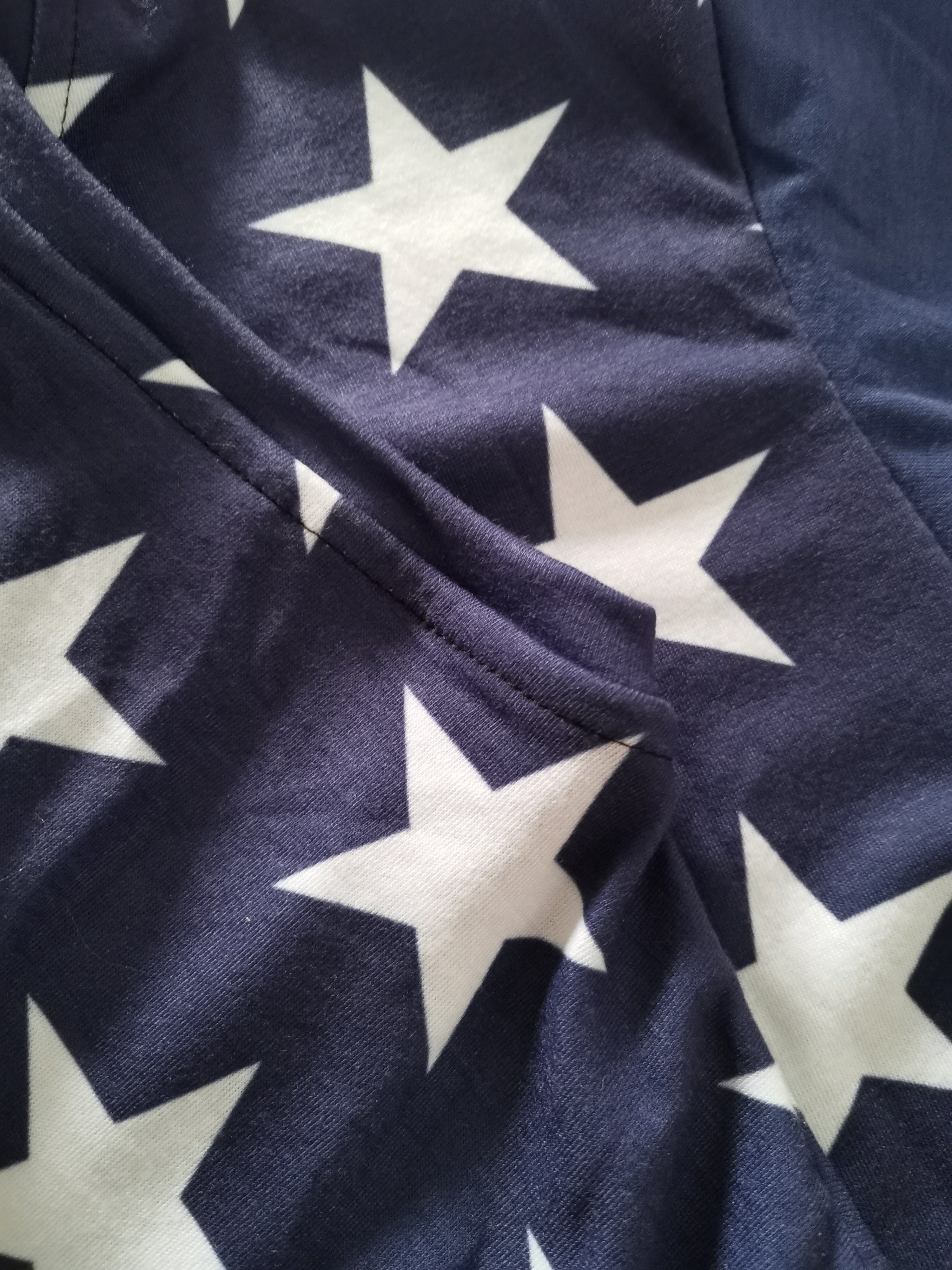 Stars Navy V Neck t-shirt - Fight Club, Brad Pitt cosplay