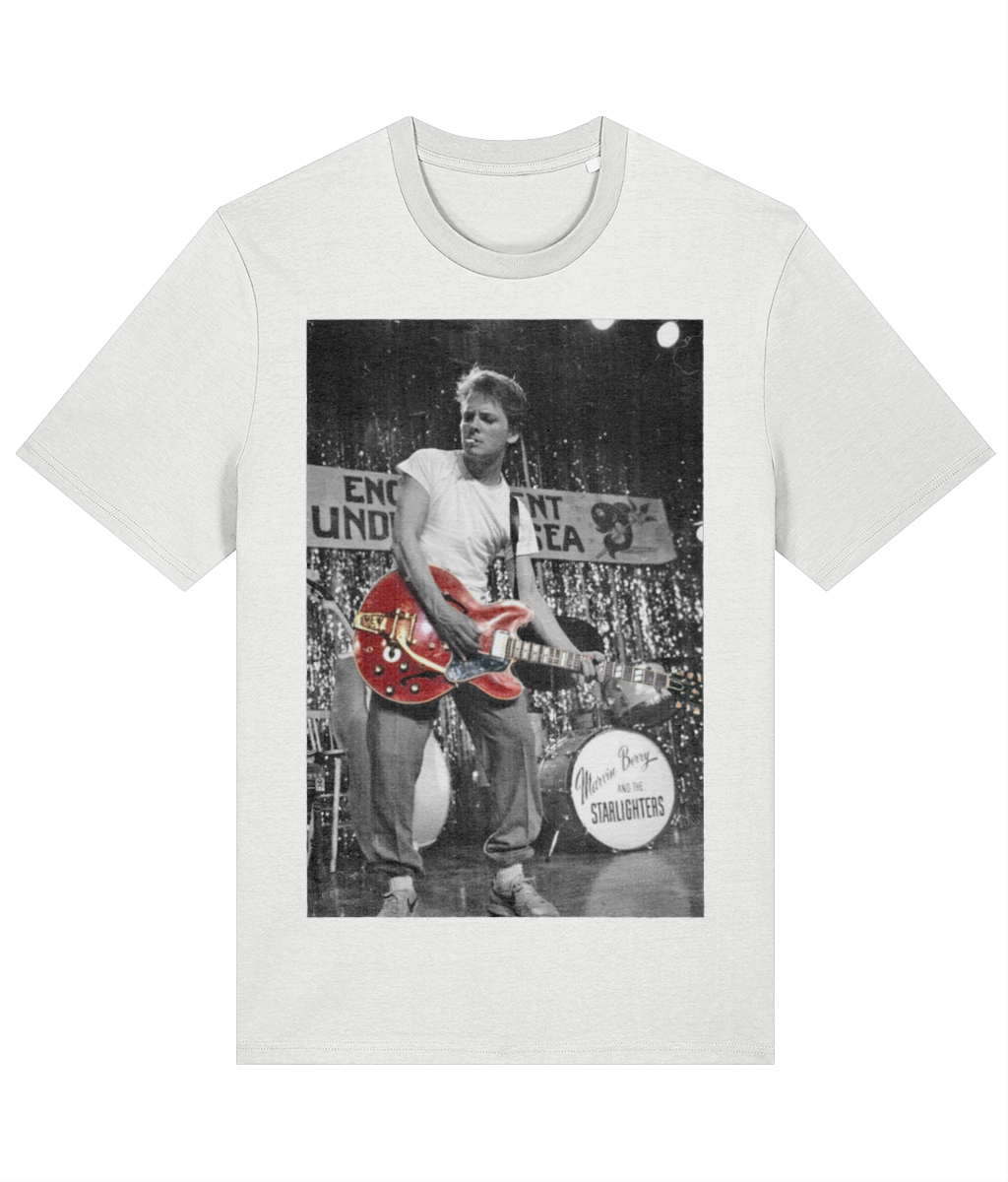 Marty McFly “Johnny B. Goode” Guitar T-Shirt – 100% Cotton Retro Film Tee