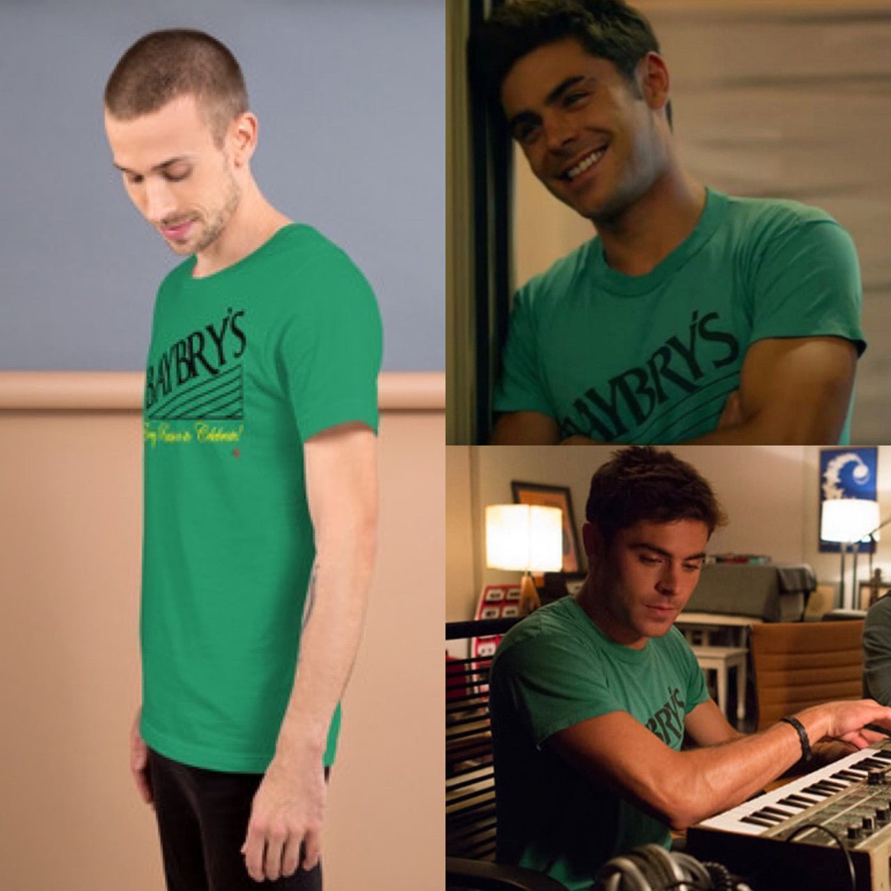 Baybry's Green Unisex t-shirt - Zac Efron We are your Friends