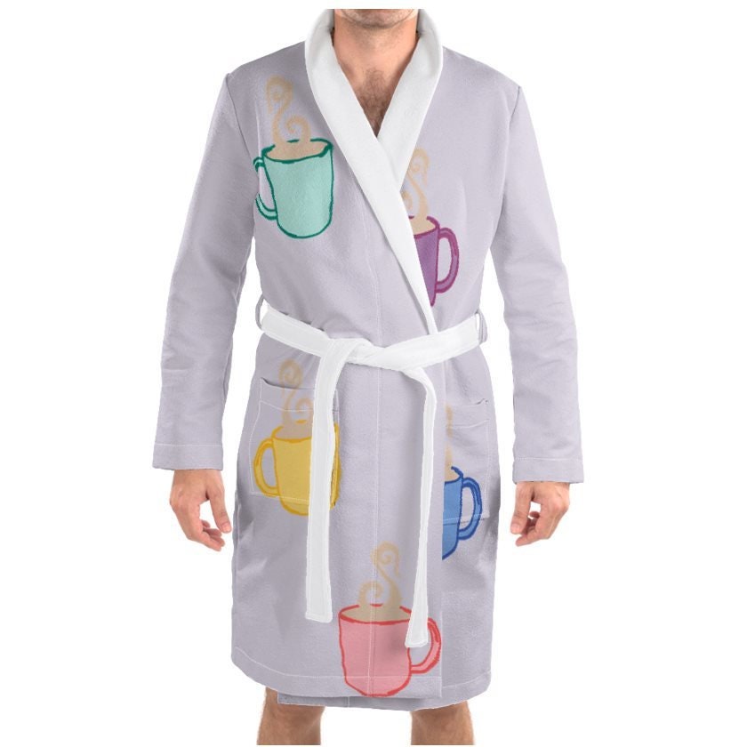 Tyler Durden Inspired Coffee Cups Lilac Dressing Gown