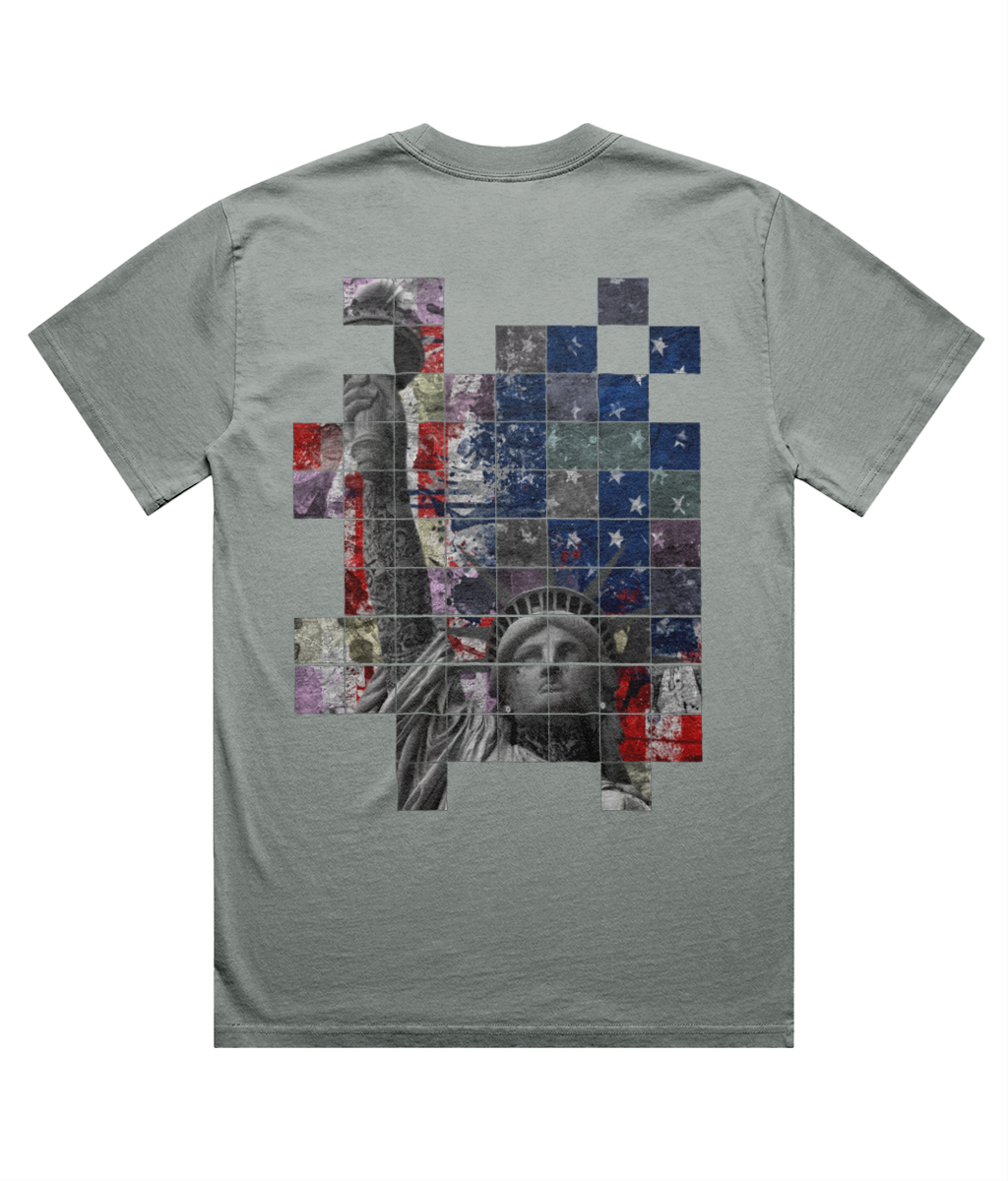 Liberty KiSS Unisex Heavy Faded Grey Tee