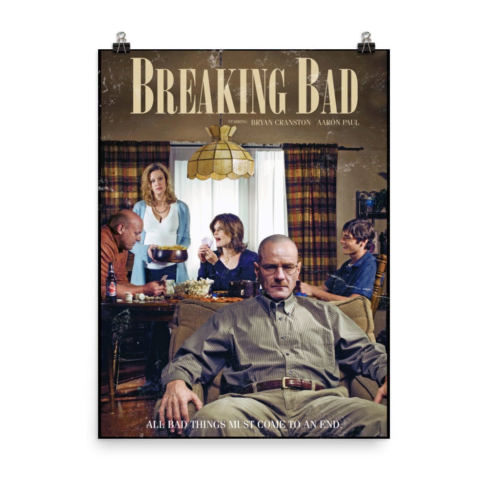 Breaking Bad Retro poster - TV Inspired Walter White Jesse Pinkman