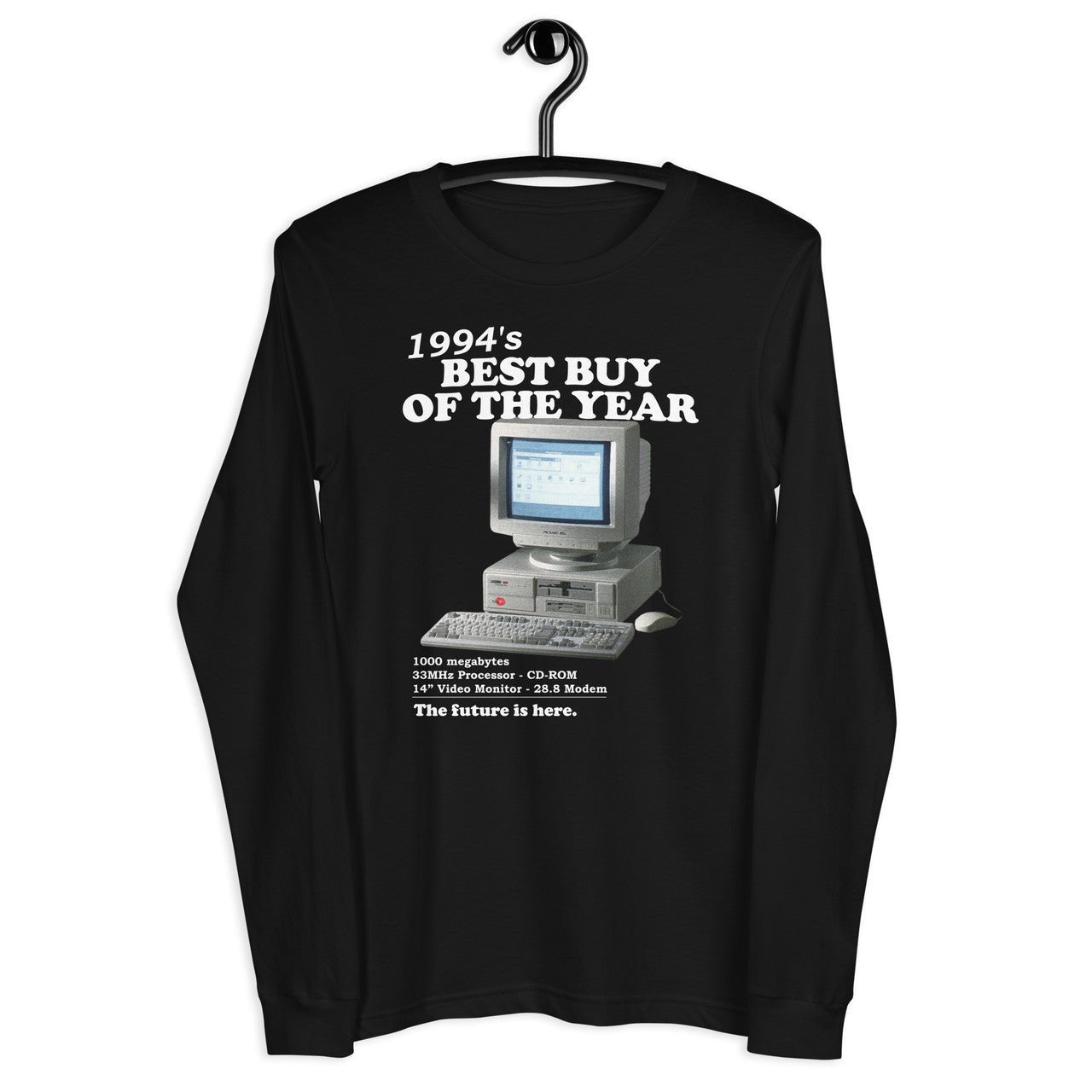 1994's Best Buy Computer KiSS Unisex Long Sleeve Tee - Retro Computer