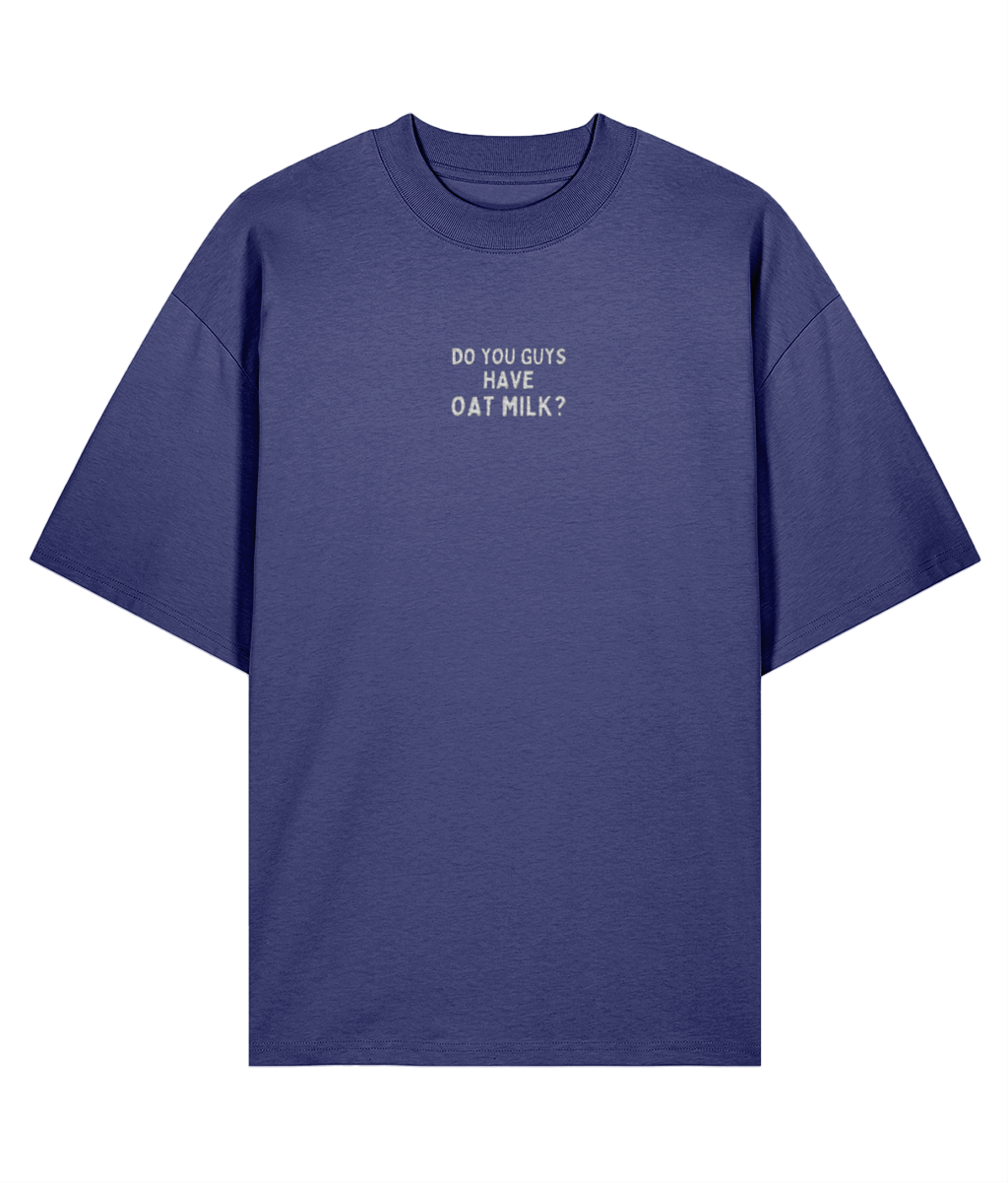Oat Milk Diner Unisex Oversized High Neck T-Shirt