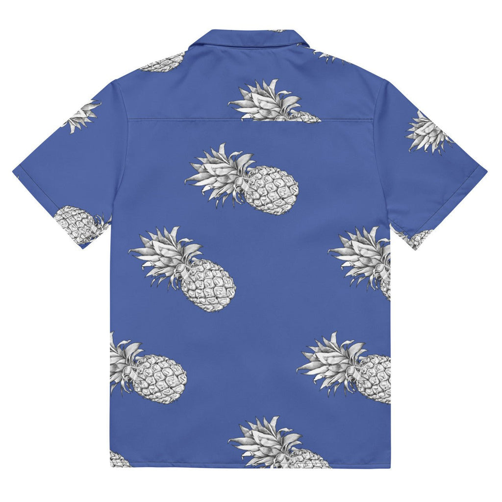 Joey Pineapple KiSS Unisex button shirt - Friends Tribbiani Blue shirt