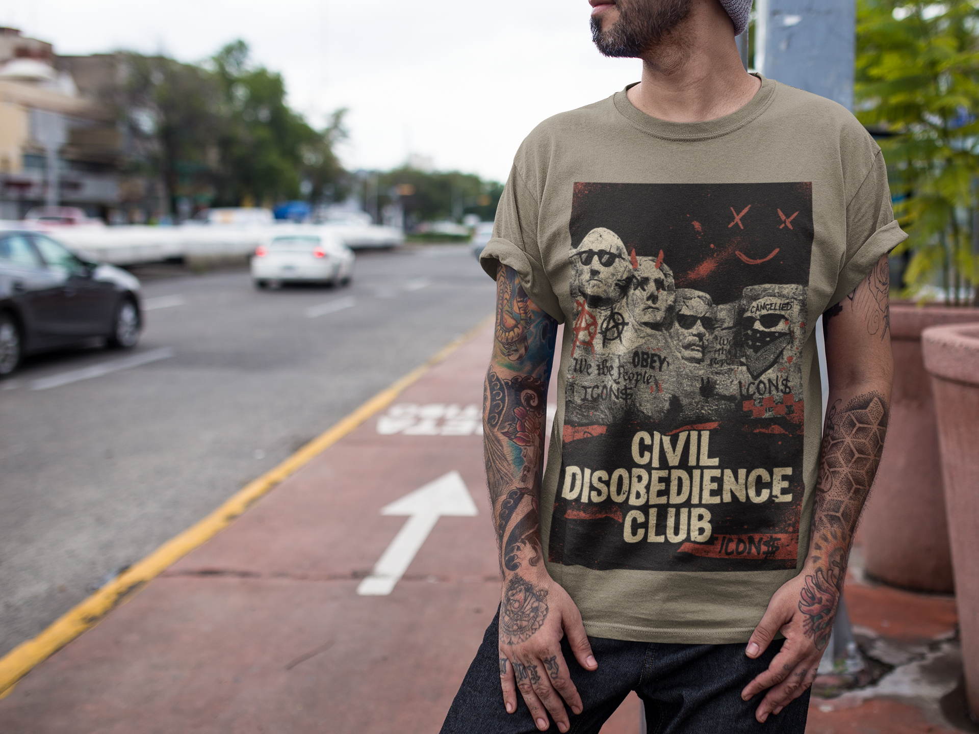 Civil Disobedience Club Graphic T-Shirt – 100% Organic Cotton Protest Tee