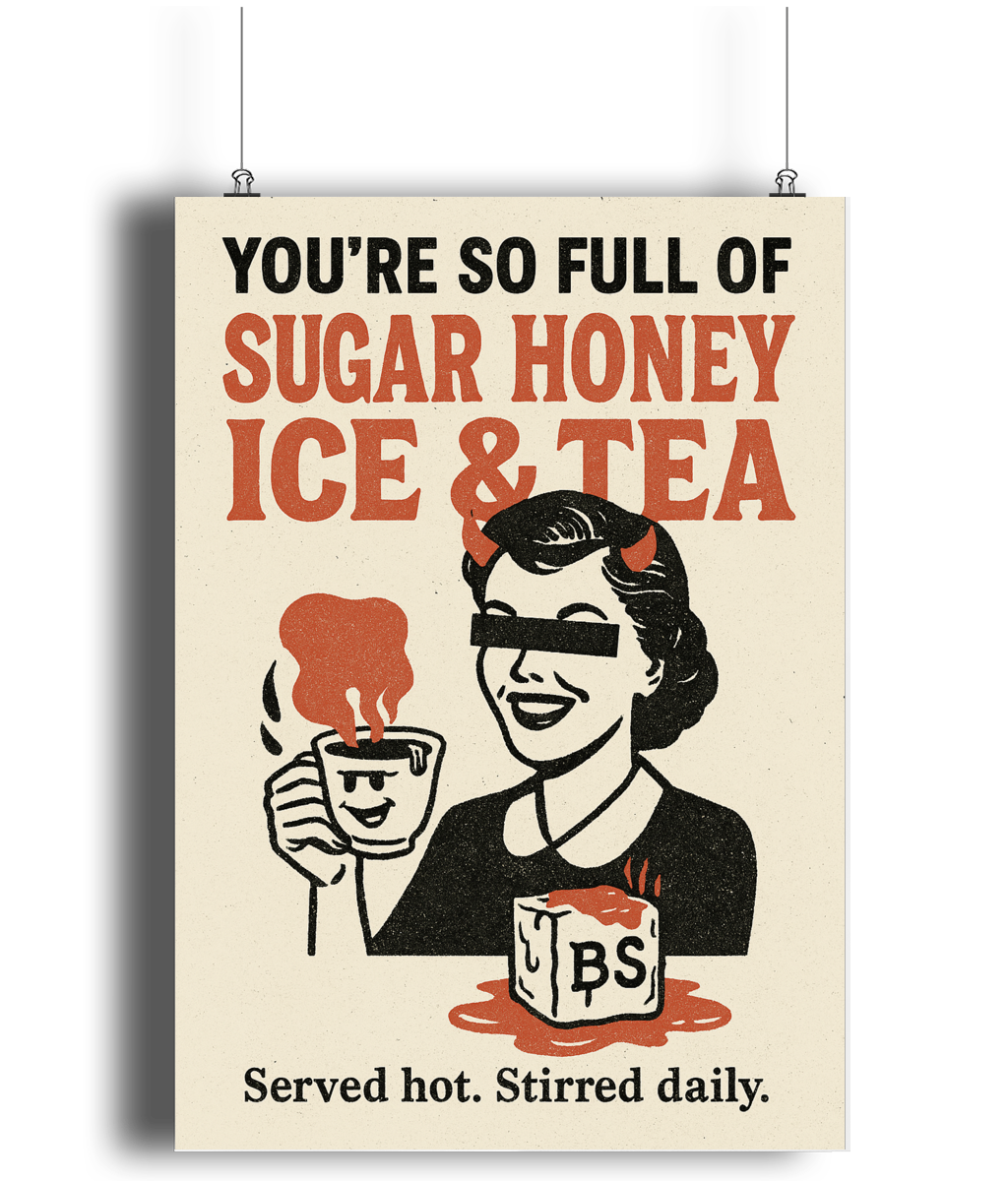 Full of Sugar Honey Ice And Tea Matte Art Print