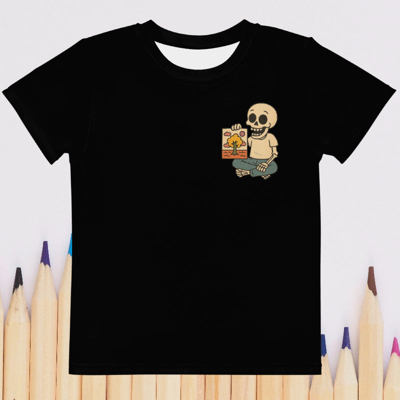 “Out of the Green” Kids T-Shirt – Colourblind Skeleton Design