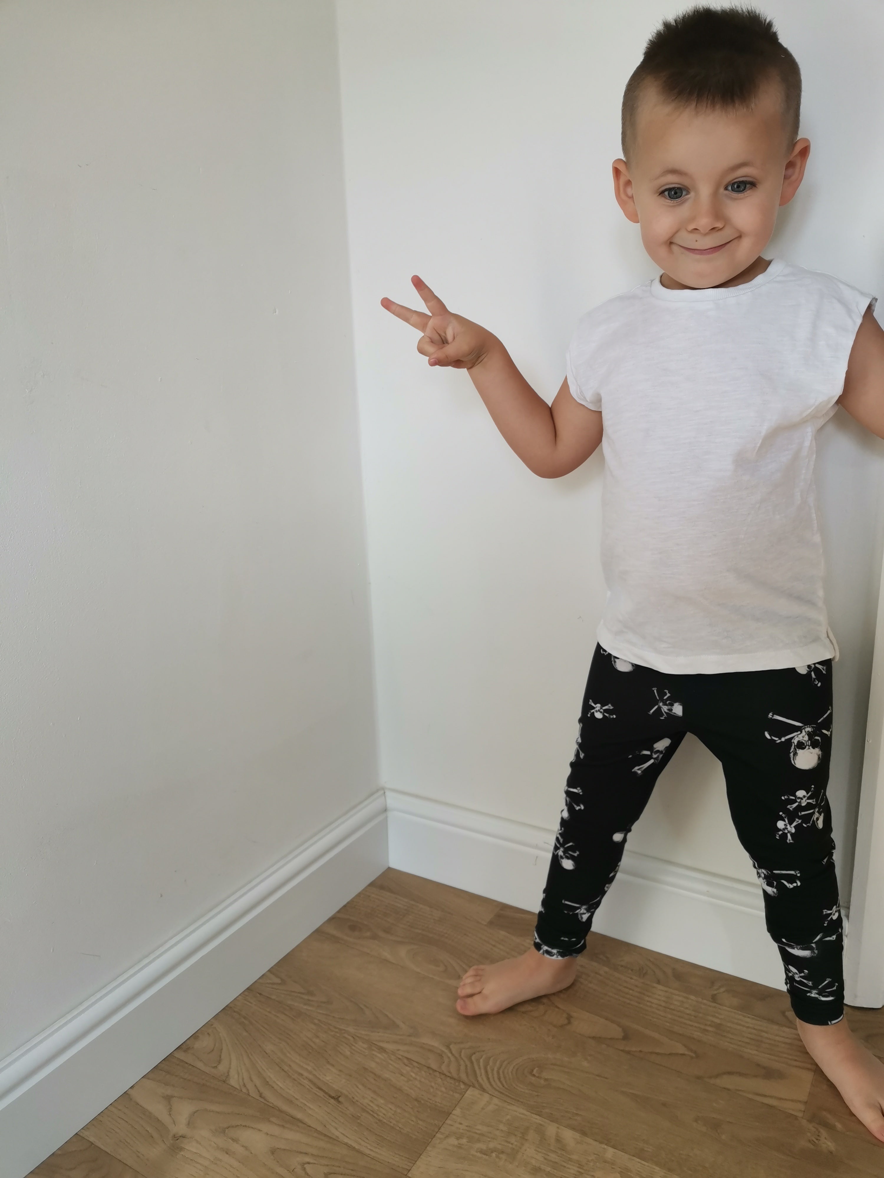 Kids Skull All Over Print Leggings