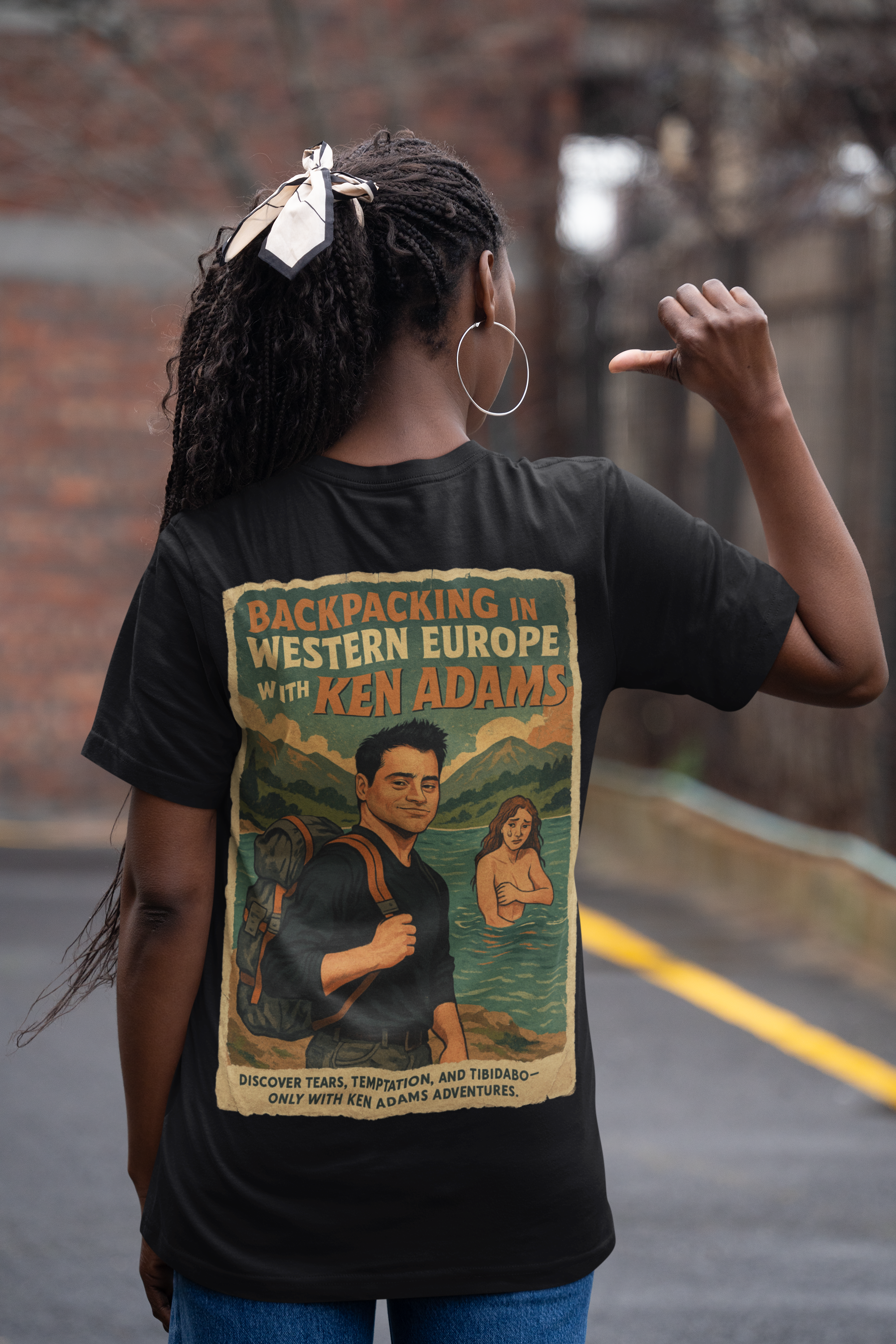 Backpacking In Western Europe Organic Cotton T-Shirt - Alternative Graphic Joey