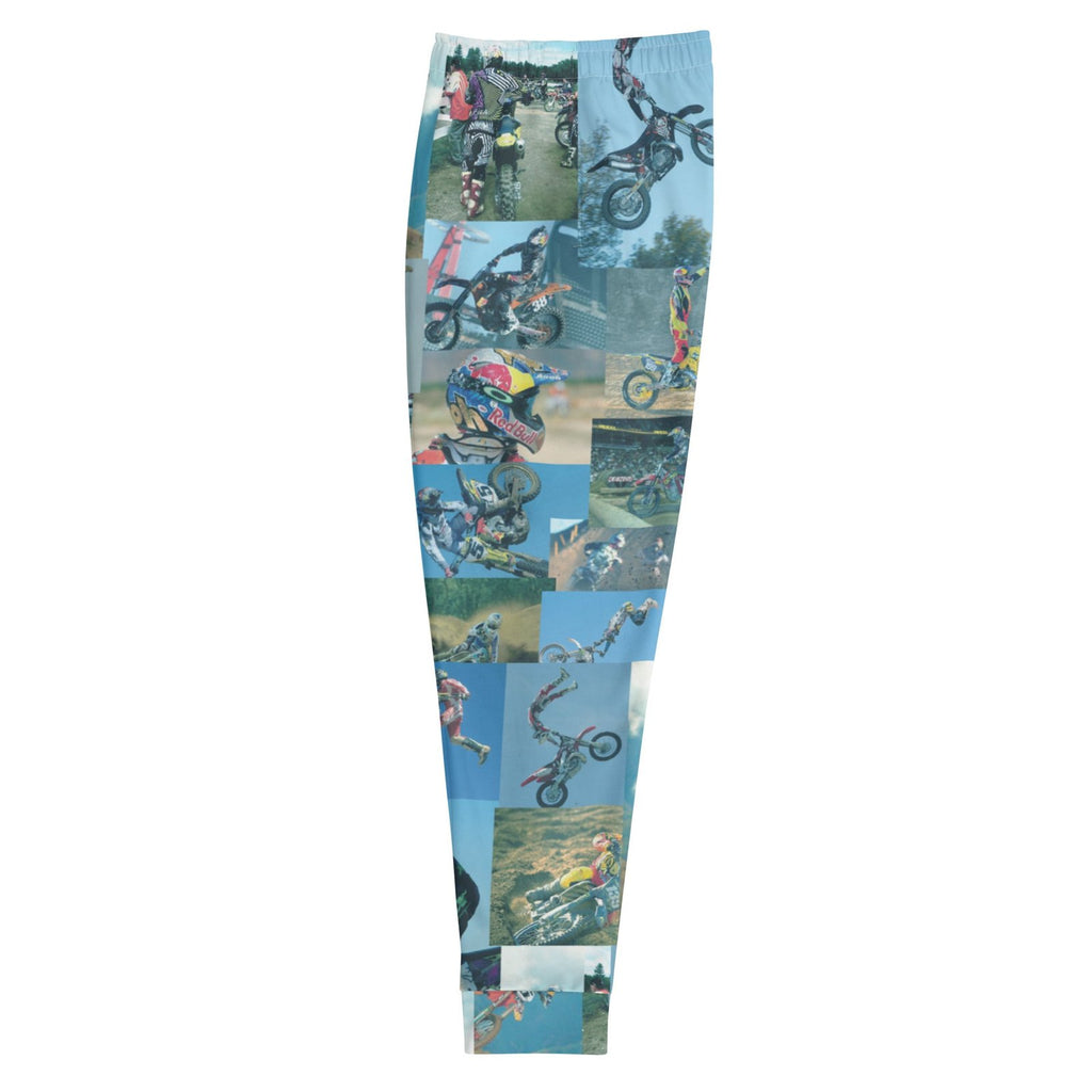 Motocross Print Handmade Joggers - Soft Cotton-Feel Sweatpants