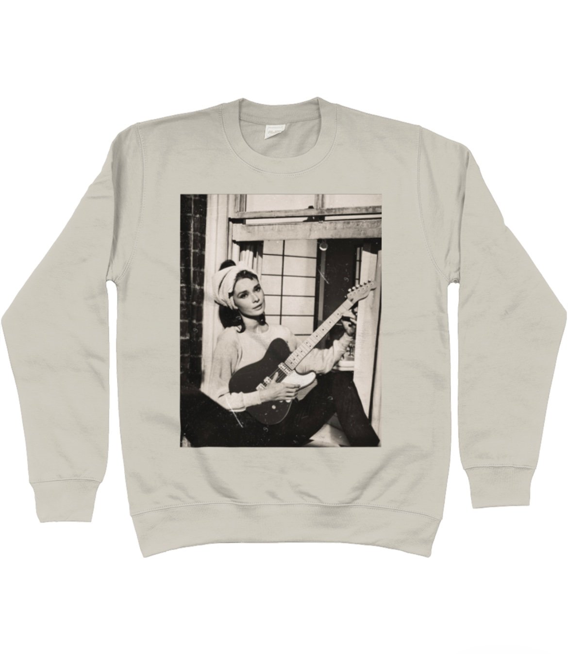 Audrey Hepburn Guitar Sweatshirt – Vintage Iconic Style