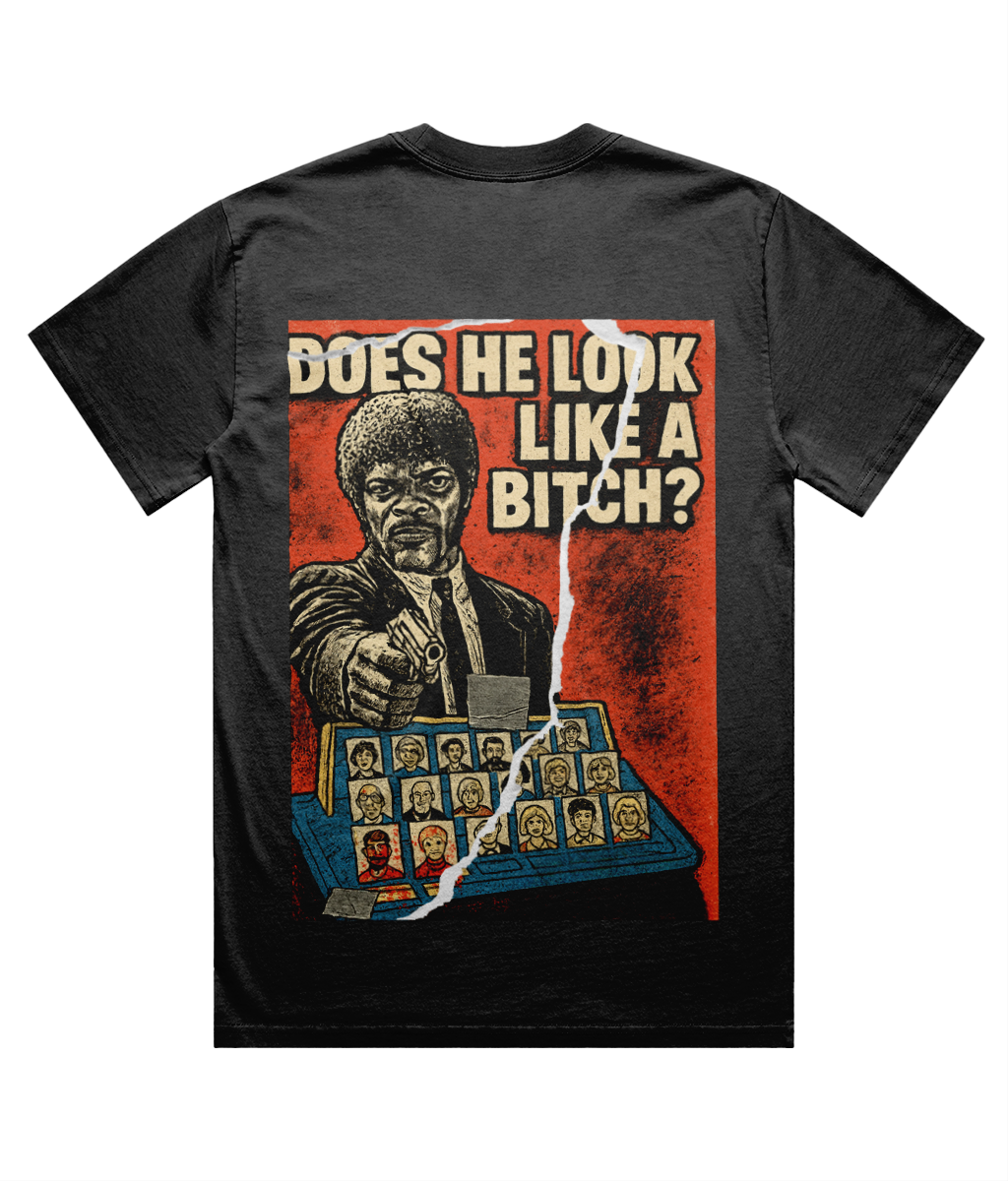 Pulp Fiction Jules Unisex Heavy Faded Tee - Guess Who - Alternative Graphic