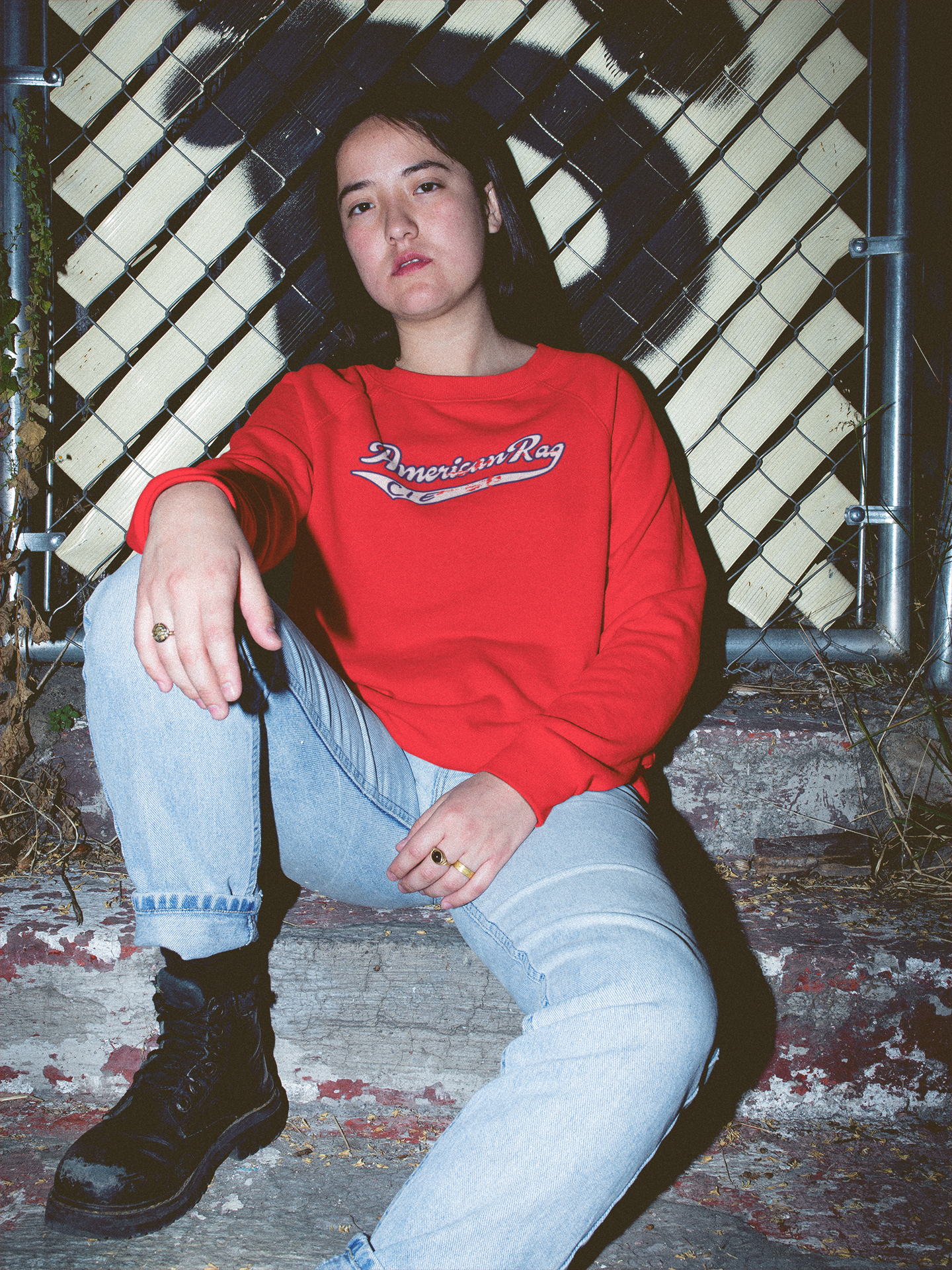 American Rag Rachel Green Red Sweatshirt