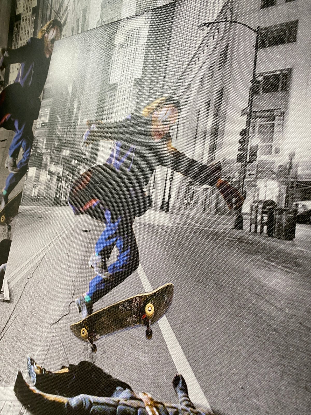 Joker Vs Batman Skateboard Canvas Art - Skateboarding Ollie, Dark Knight