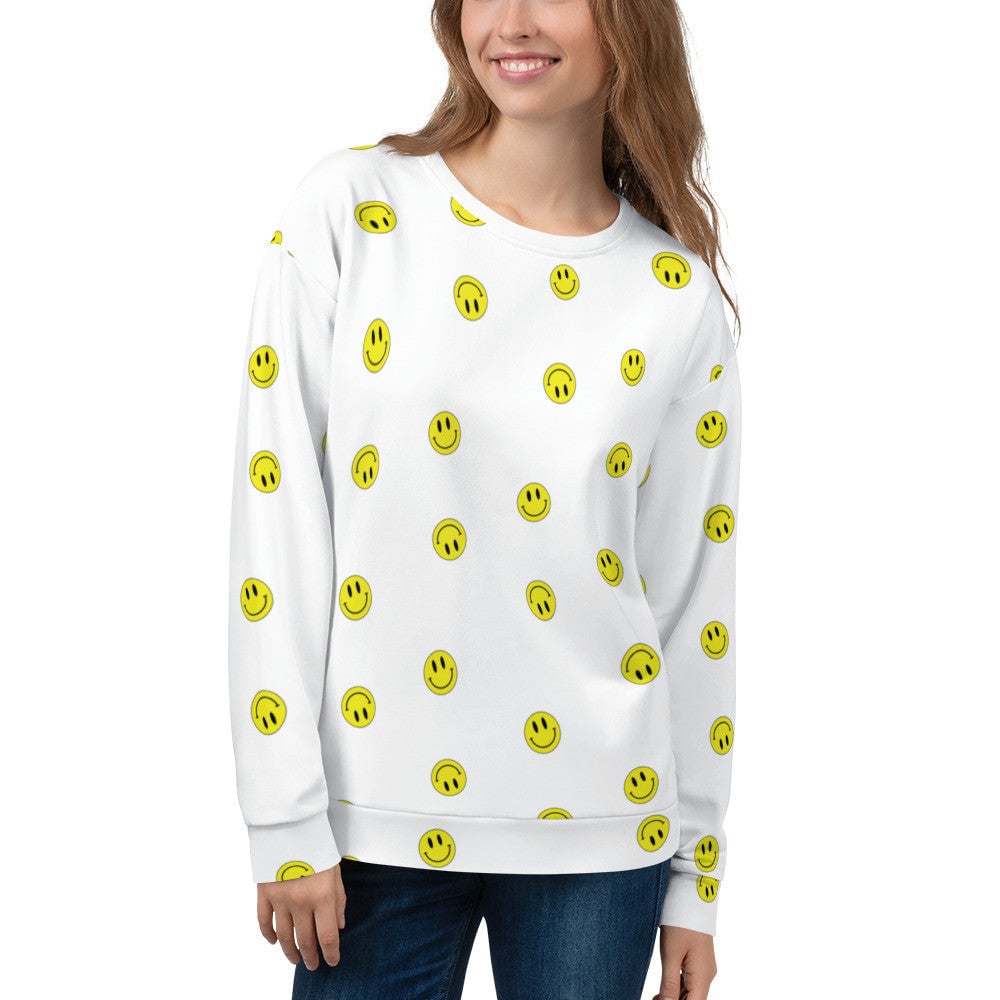 90s Smiley Face Unisex Sweatshirt - Phoebe Buffay Friends inspired