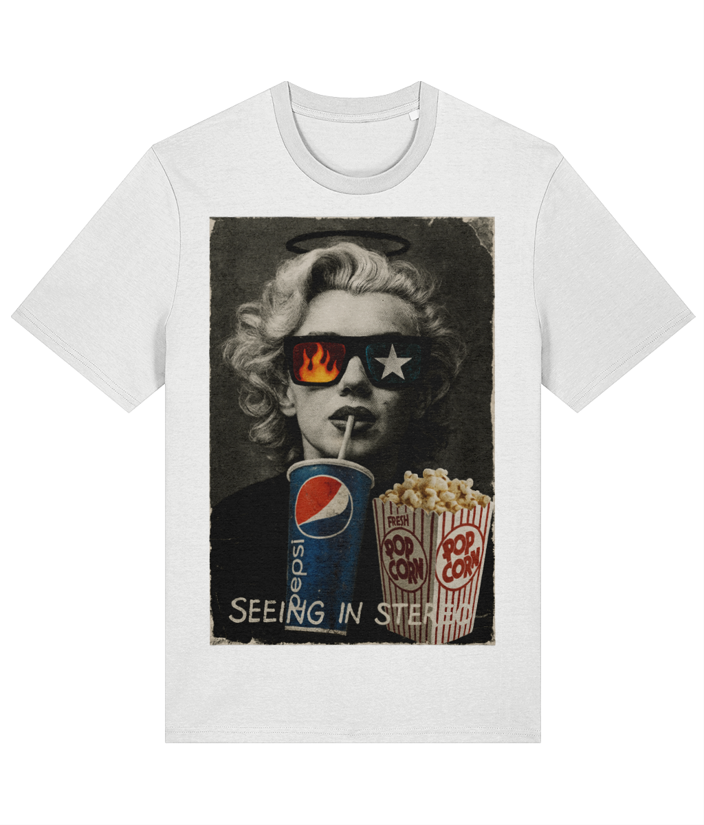 Marilyn Movies T-Shirt - 100% Cotton - Seeing in Stereo