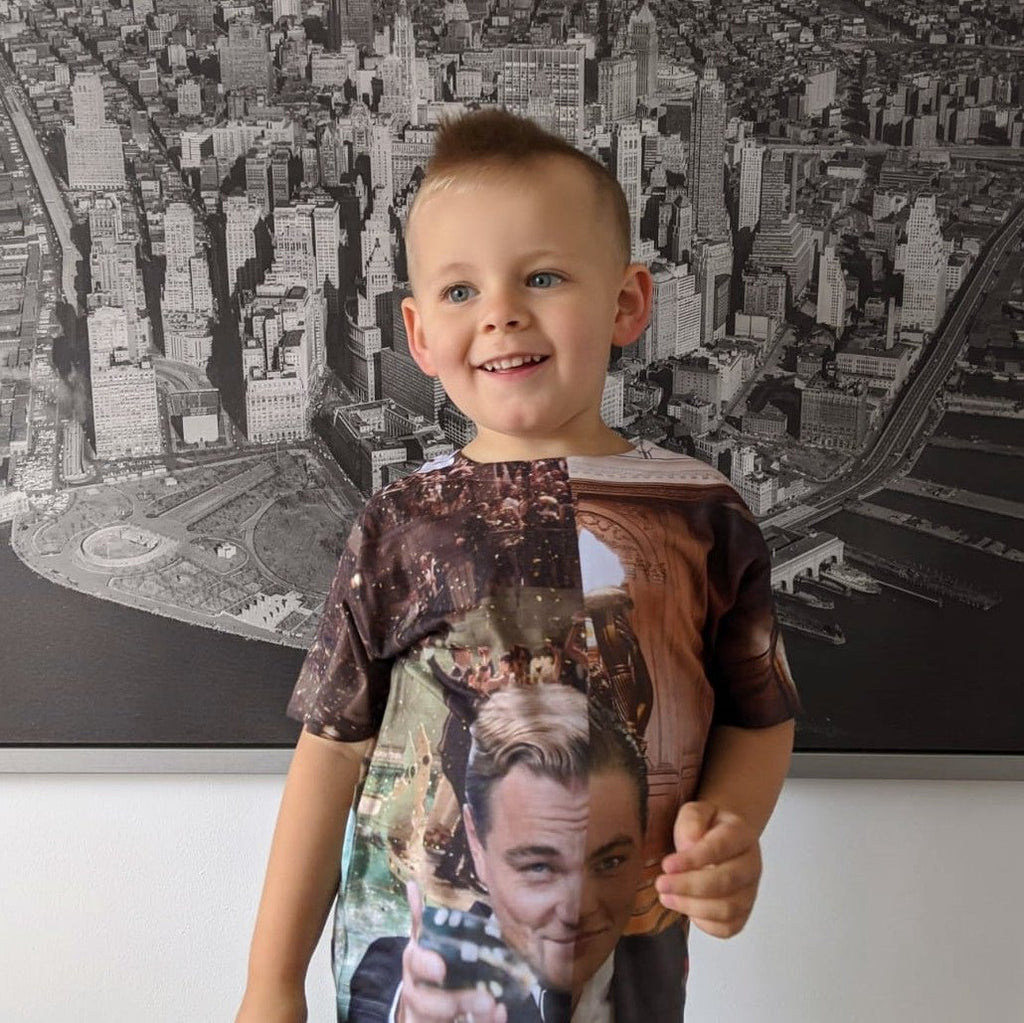 Leonardo DiCaprio: Gatsby/Titanic Kids All Over T-Shirt - Jack Dawson Jay G
