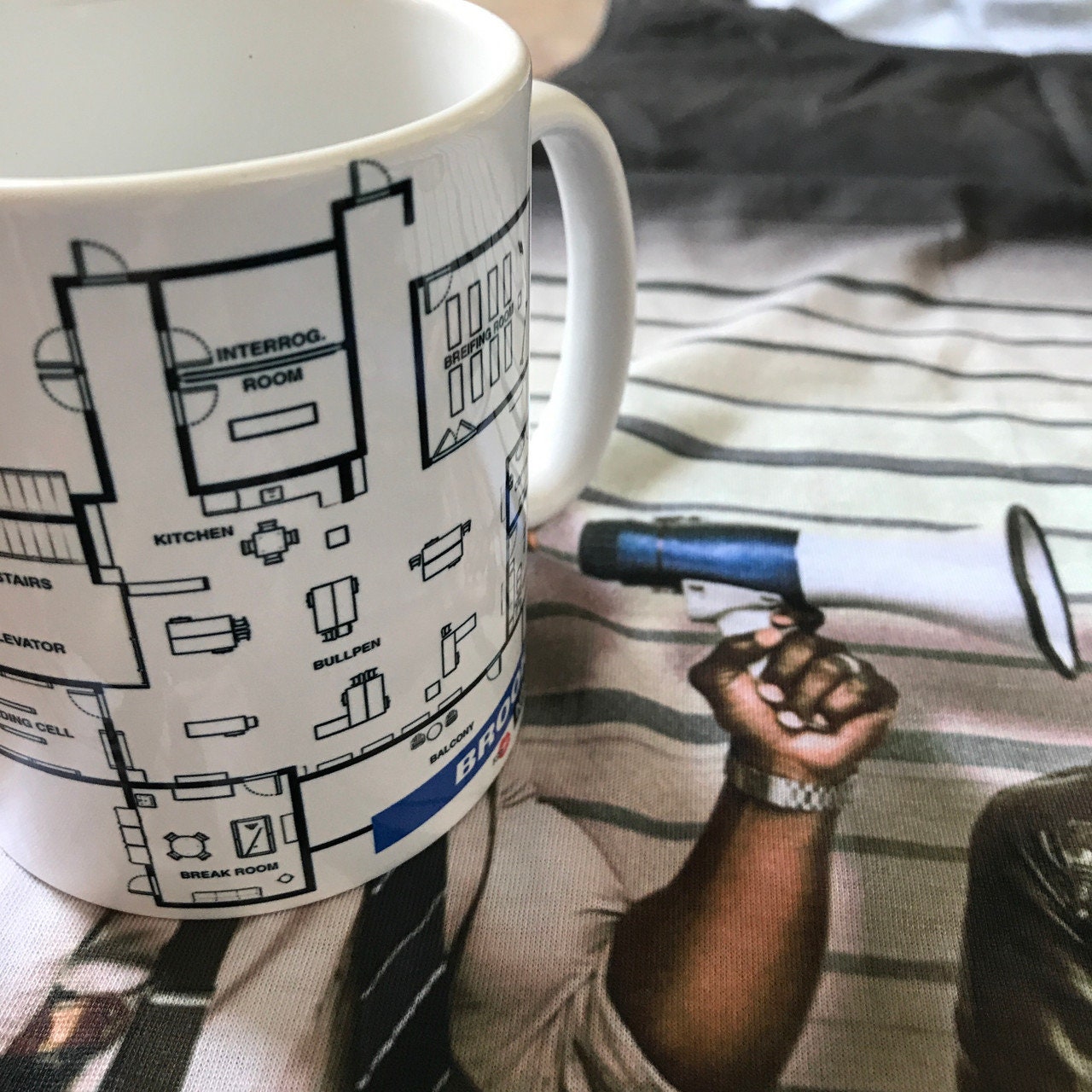 Brooklyn Nine Nine Glossy Mug - Precinct Floorplan New York