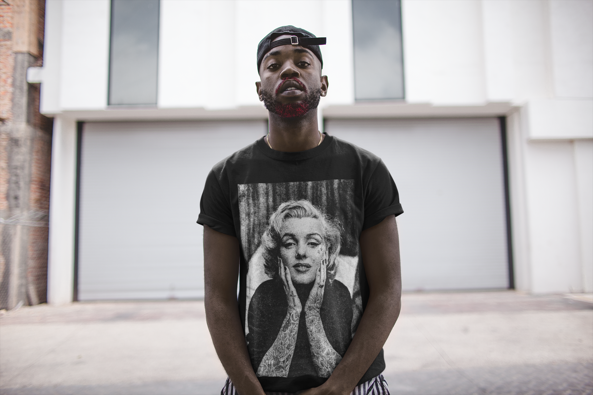 Marilyn Monroe Tattoo T-Shirt – Unisex Black Cotton Graphic Tee