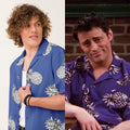 Joey Pineapple KiSS Unisex button shirt - Friends Tribbiani Blue shirt