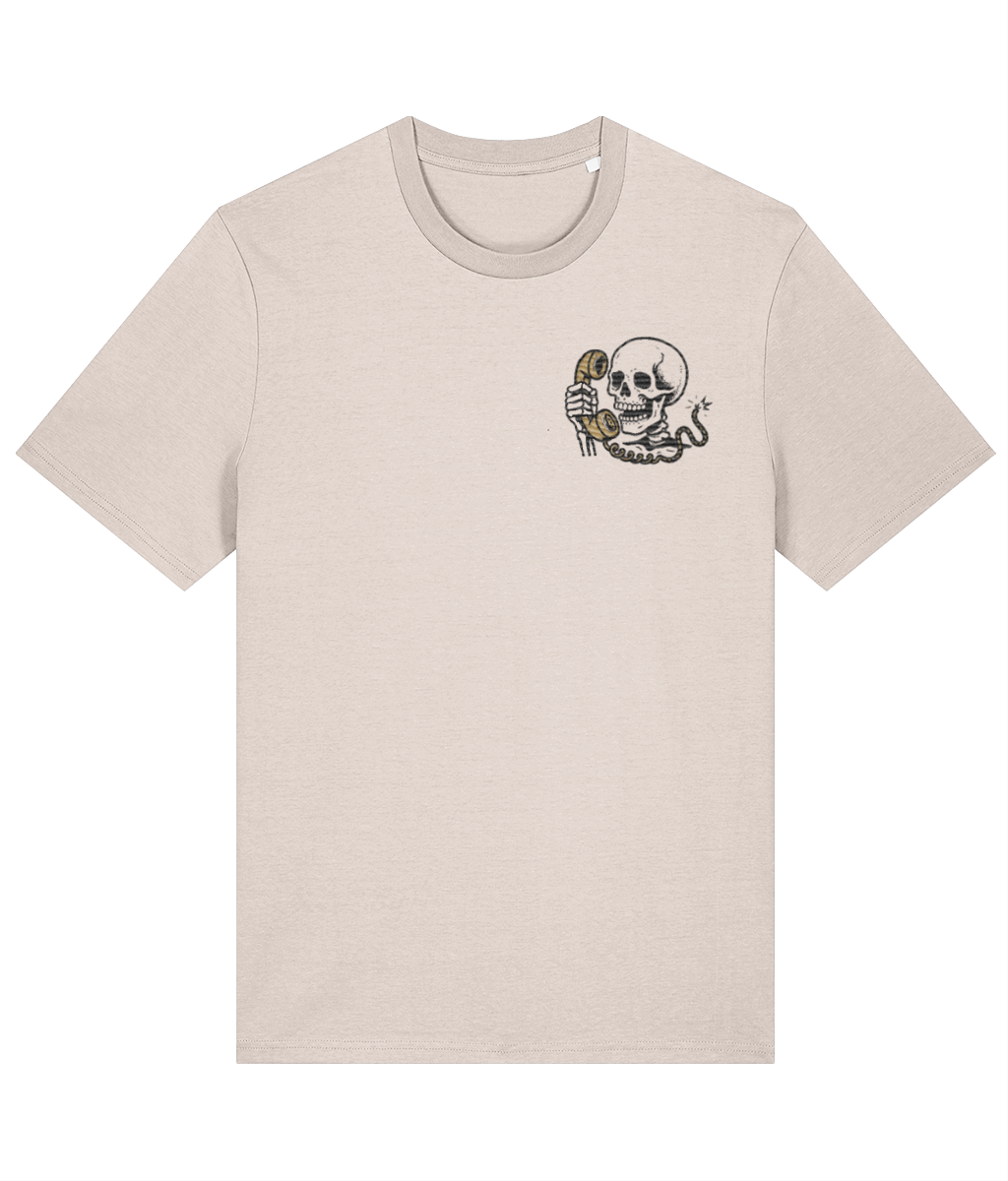 Nobody Phones Me Skull Unisex organic cotton t-shirt - Summer Tee